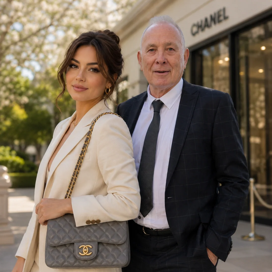 Chanel Vintage Mini Square Flap Bag in Elephant Grey