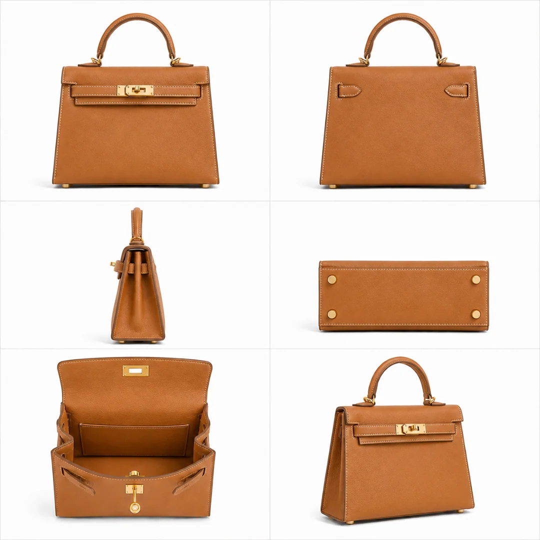 Hermès Mini Kelly 20 Epsom Leather Bag interior view
