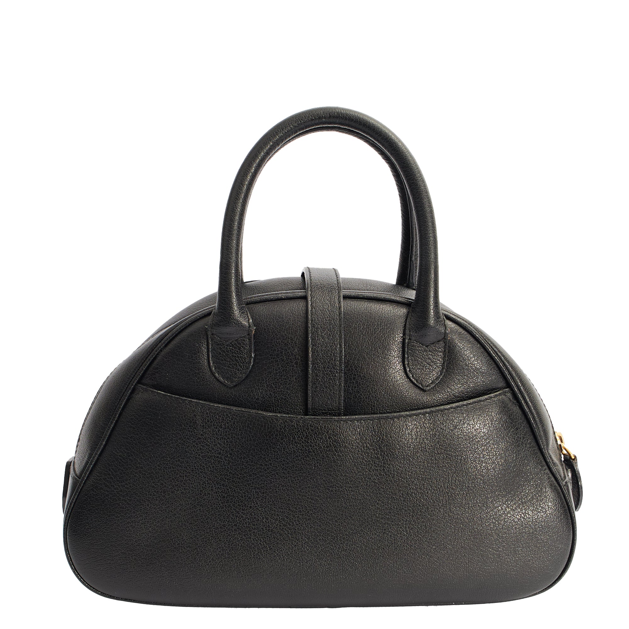 Picture of Christian Dior Tote Double Saddle Bowler in Black, Calfskin