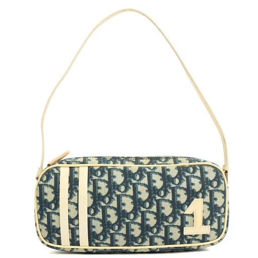 Picture of Christian Dior Shoulder Bag Trotter Pochette in Blue, Canvas