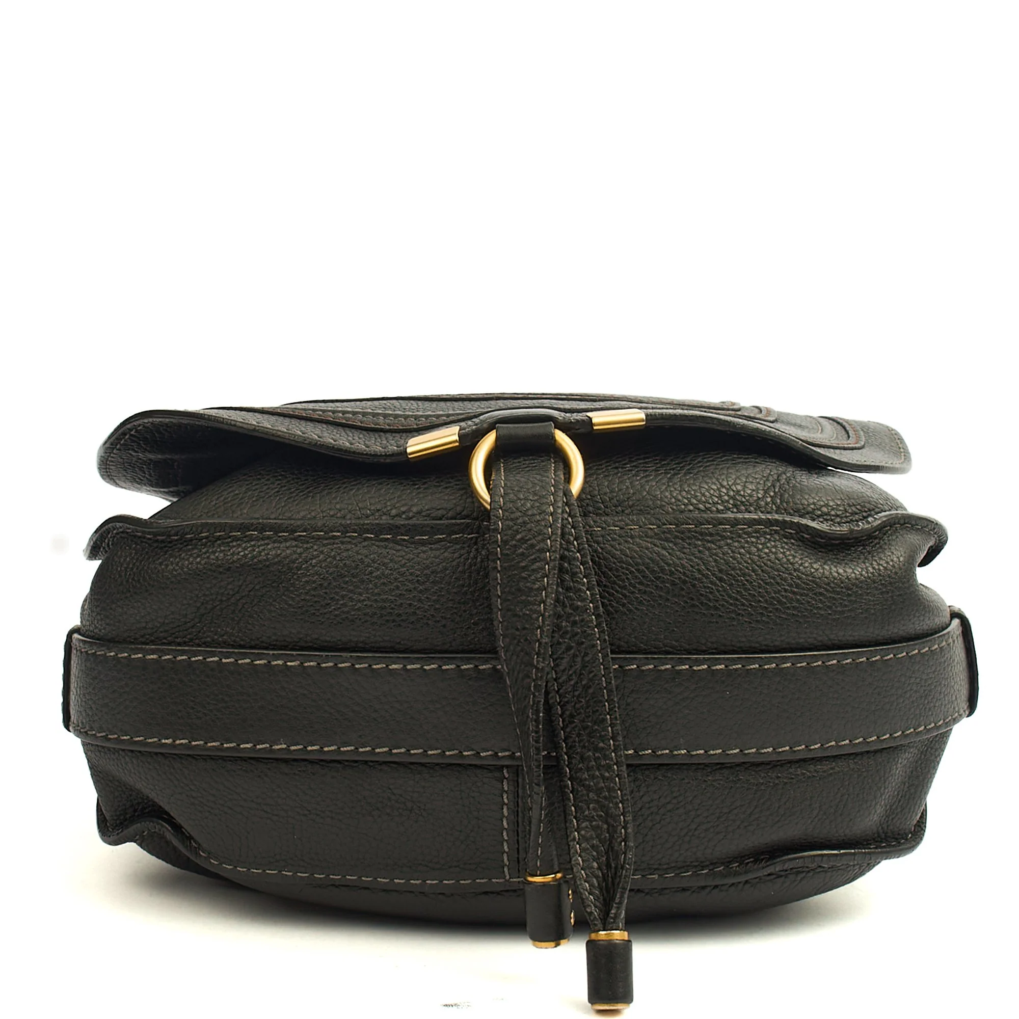 Picture of Chloe Cross Body Marcie Satchel in Black, Calfskin Leather