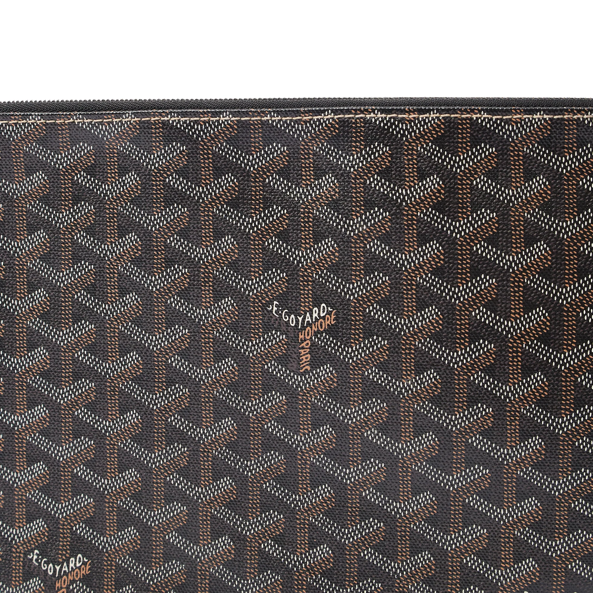 Picture of Goyard Clutch Senat Pouch PM in Brown, Leather