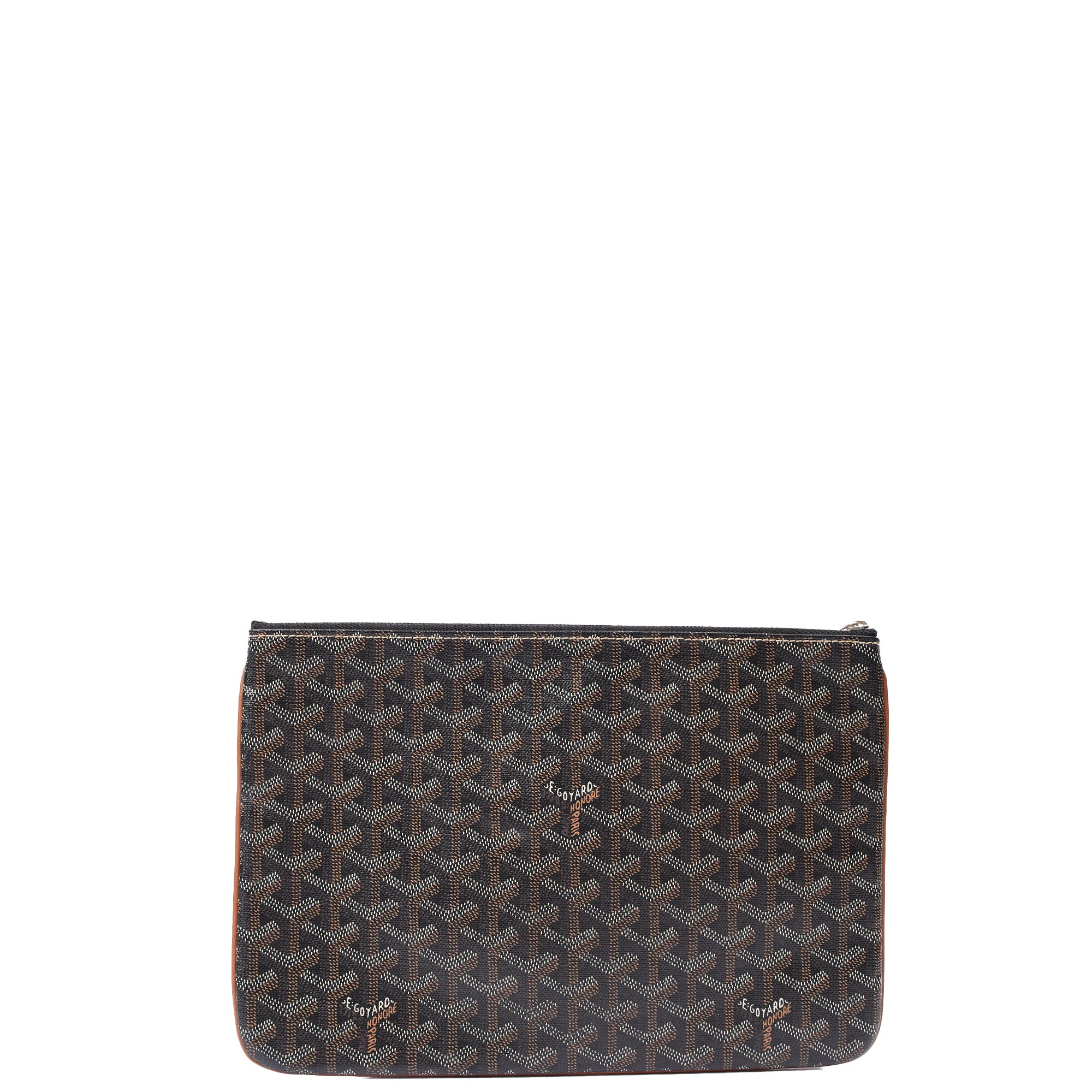 Picture of Goyard Clutch Senat Pouch PM in Brown, Leather