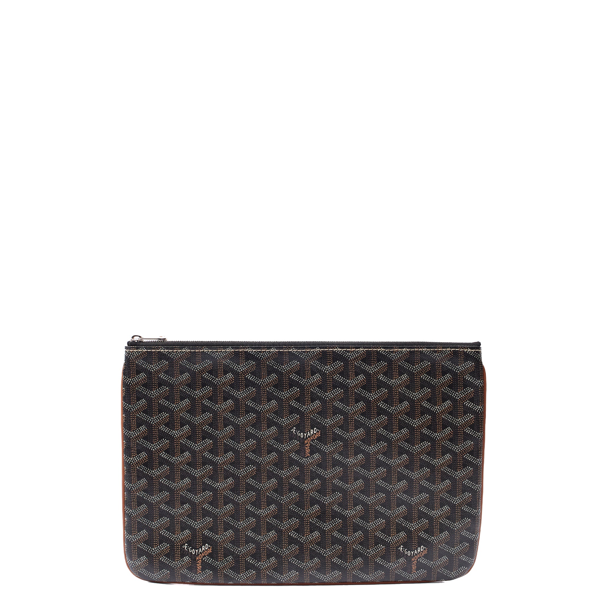 Picture of Goyard Clutch Senat Pouch PM in Brown, Leather