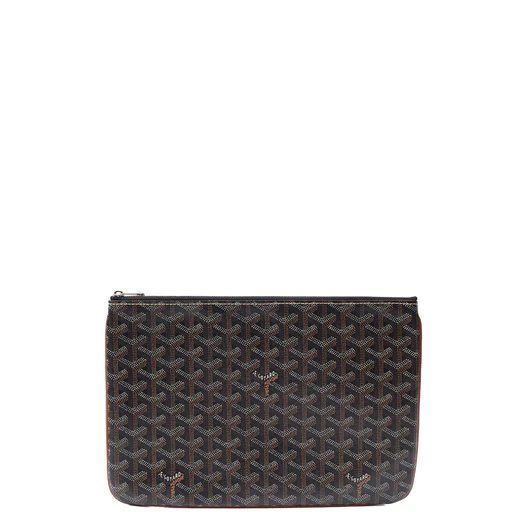 Picture of Goyard Clutch Senat Pouch PM in Brown, Leather