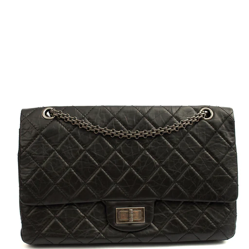 Picture of Chanel Shoulder Bag 2.55 Reissue - Maxi in Black, Crinkled Calfskin Leather