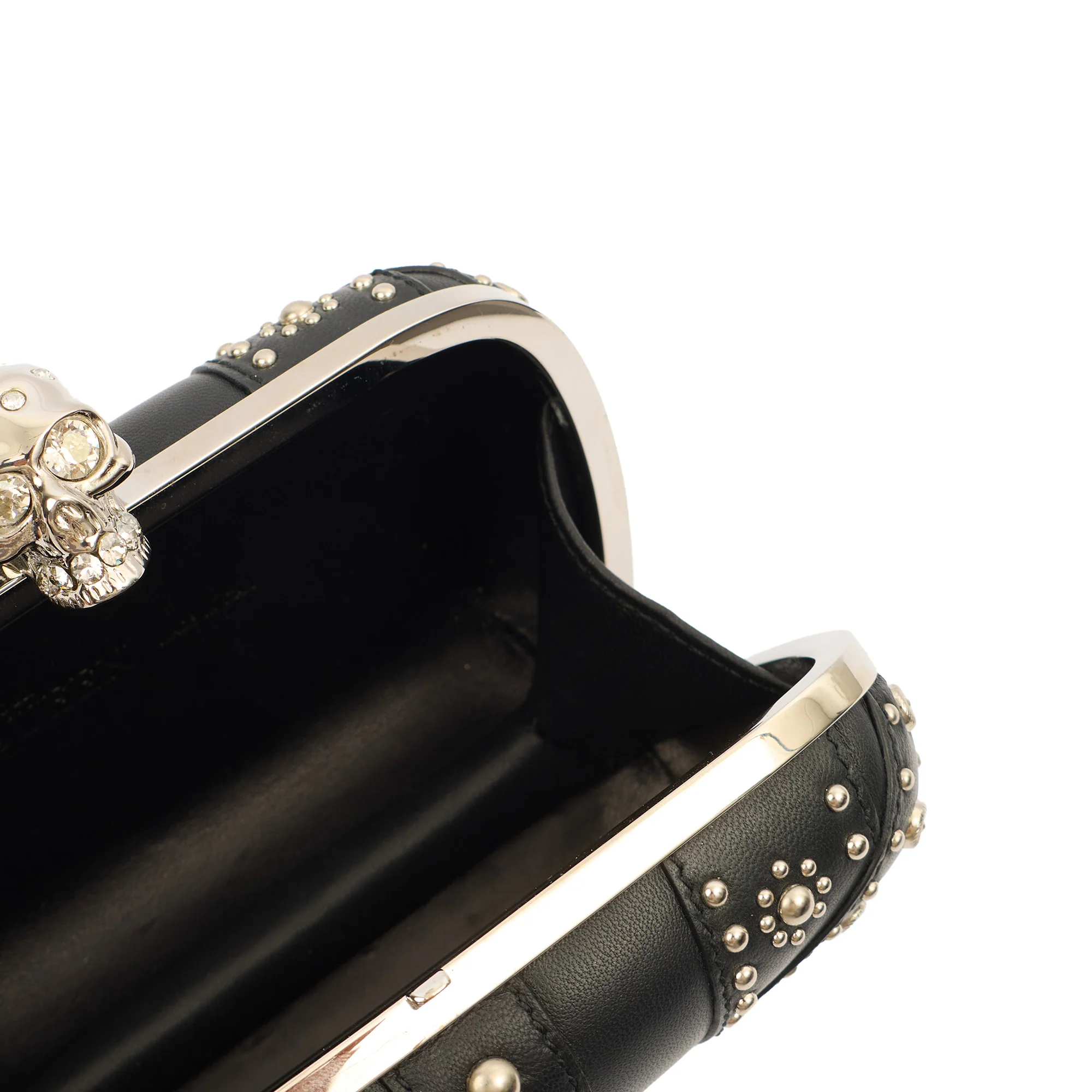 Picture of Alexander McQueen Clutch Box Clutch Skull in Black, Leather