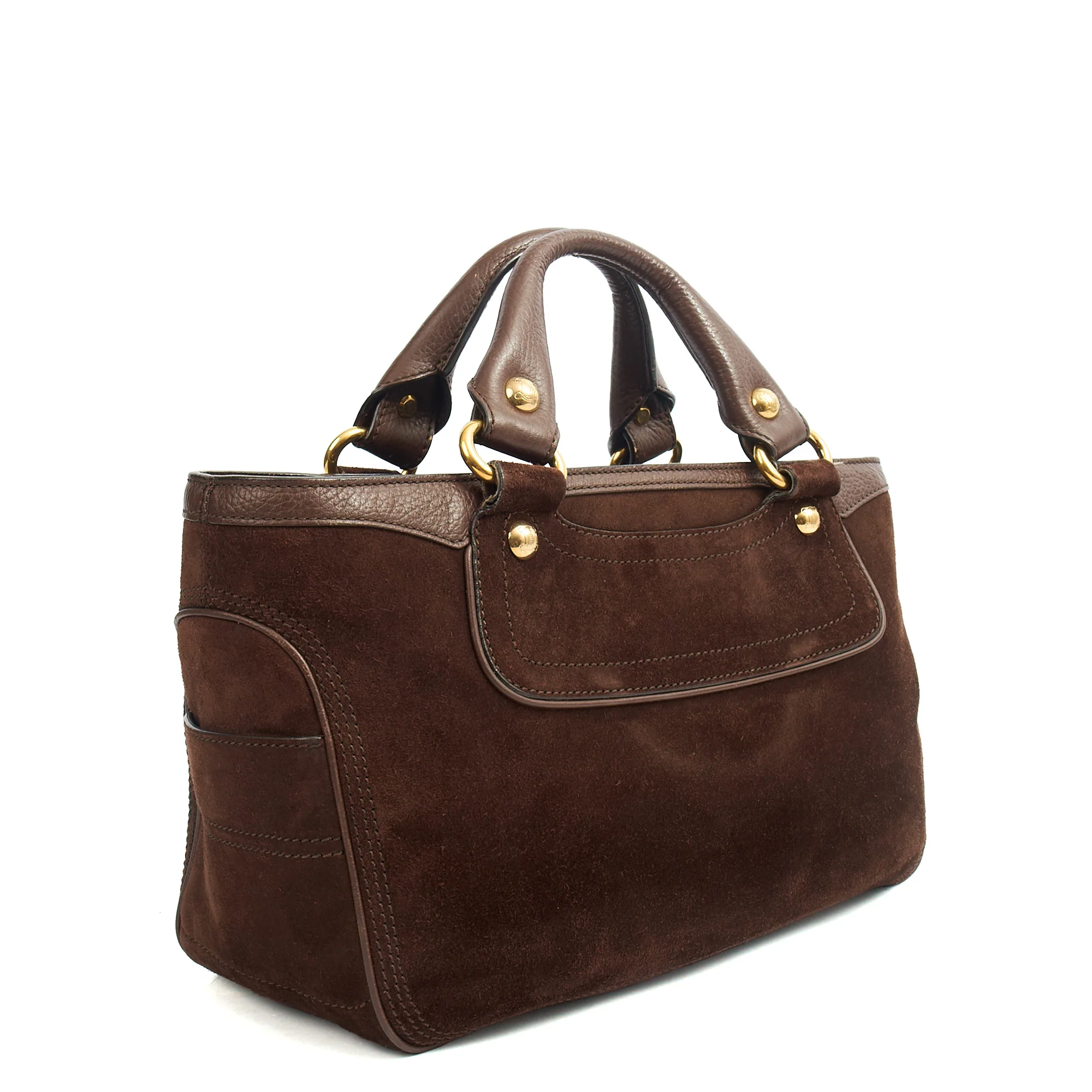 Picture of Celine Top Handle Boogie Bag in Brown, Suede