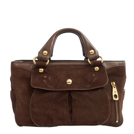 Picture of Celine Top Handle Boogie Bag in Brown, Suede