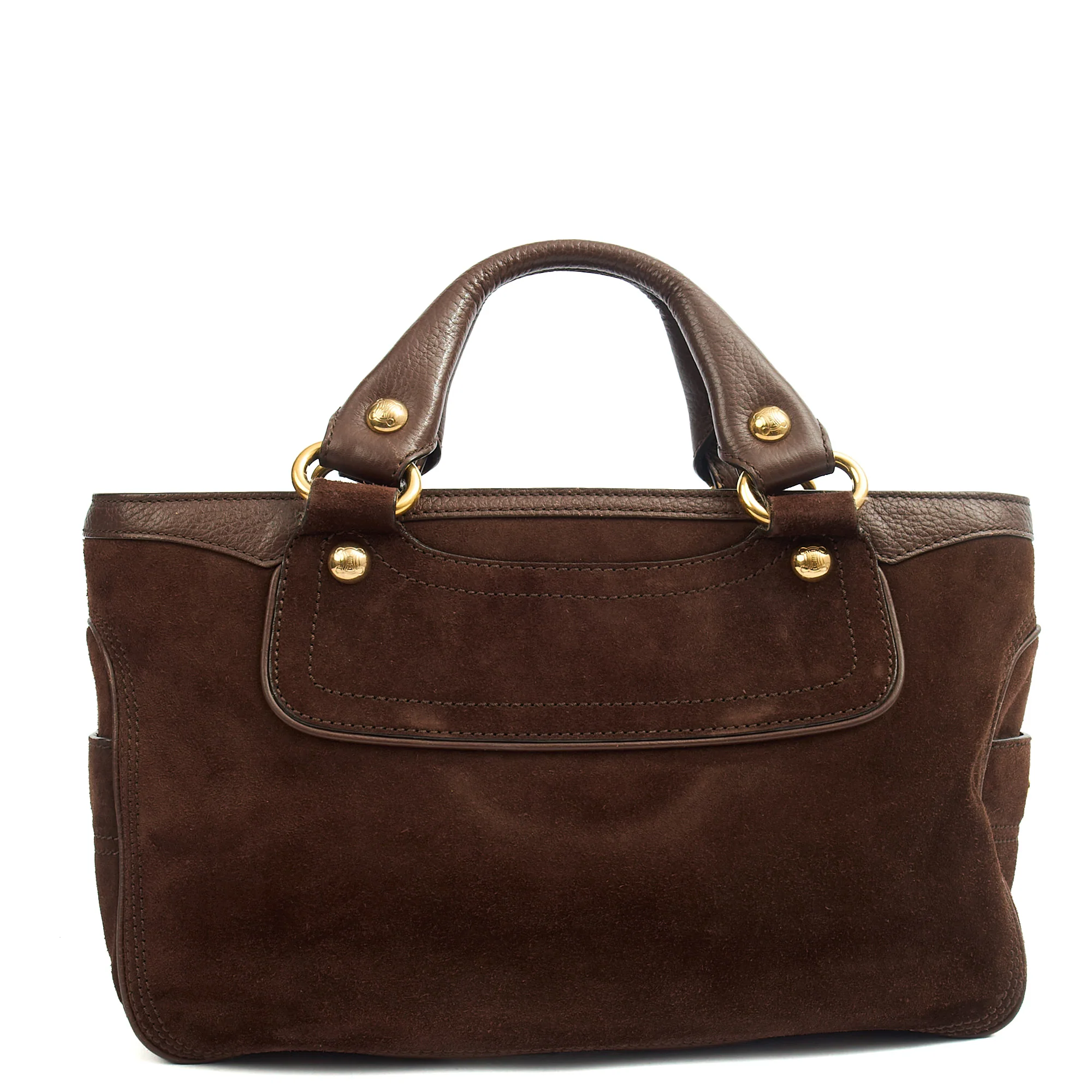 Picture of Celine Top Handle Boogie Bag in Brown, Suede