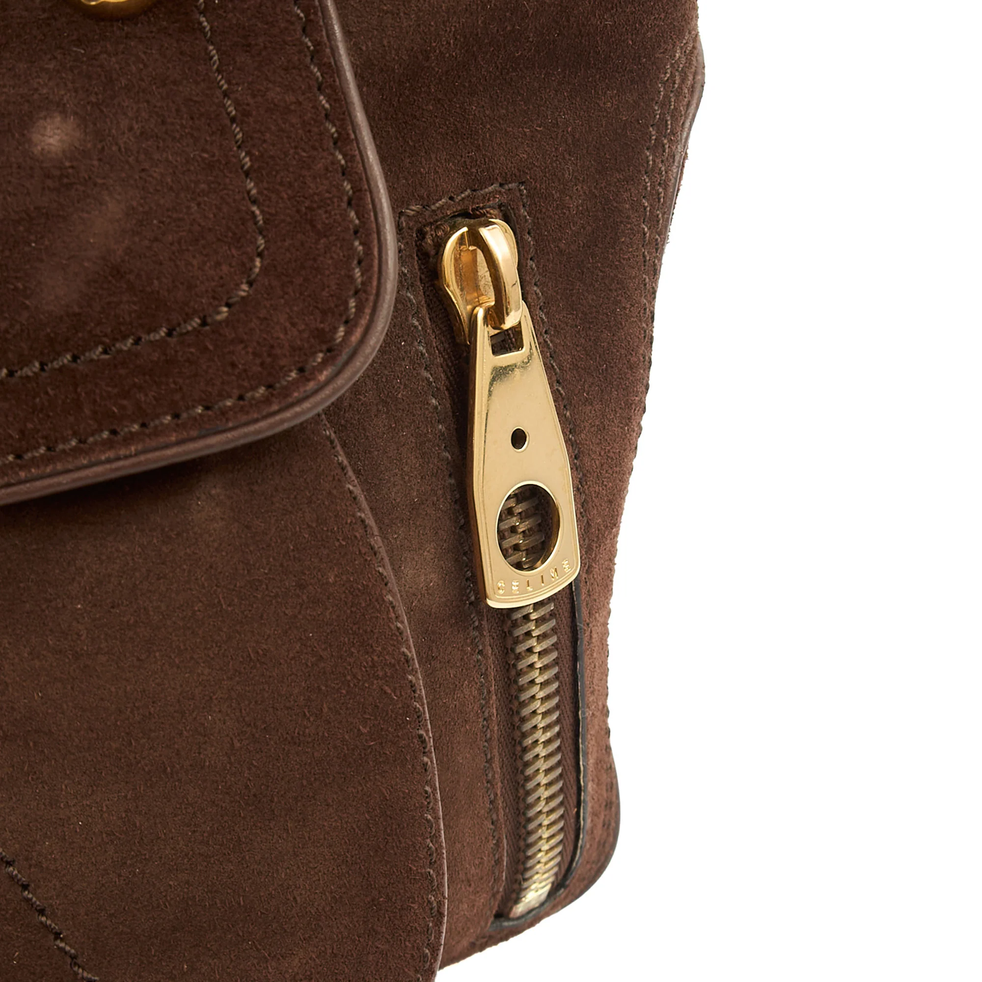 Picture of Celine Top Handle Boogie Bag in Brown, Suede