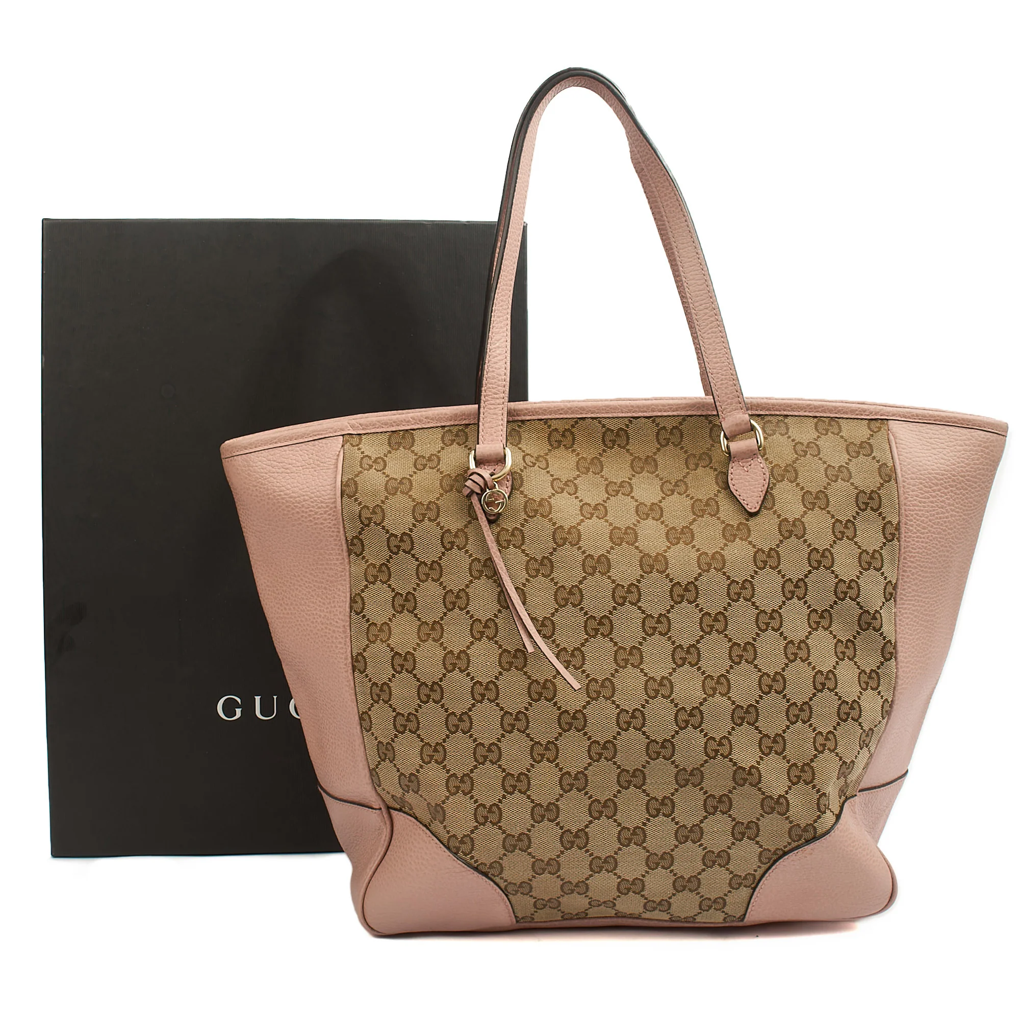 Picture of Gucci Tote Abbey Tote in Pink, GG Supreme Canvas
