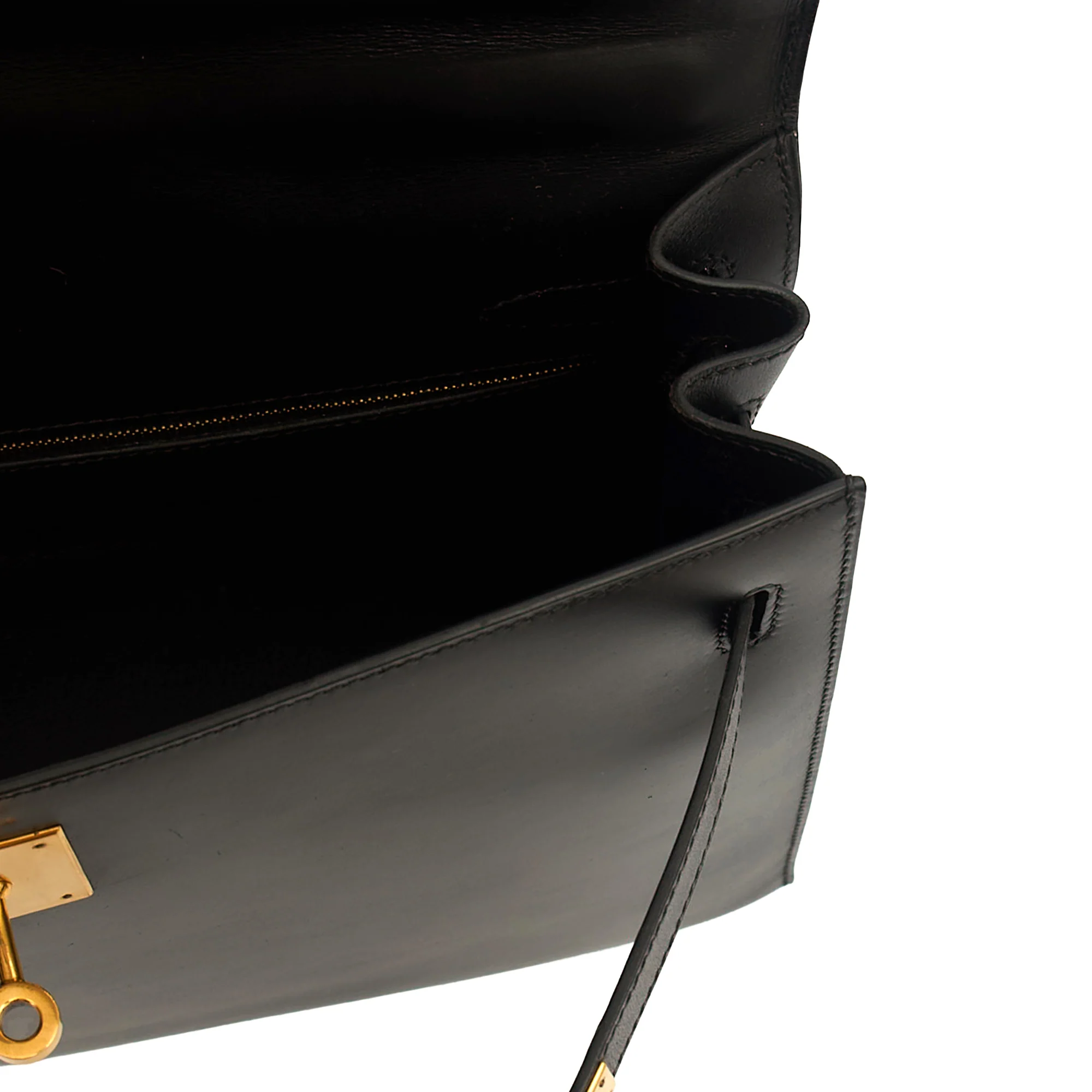 Picture of Hermes Top Handle Kelly 32 in Black, Box Calf Leather