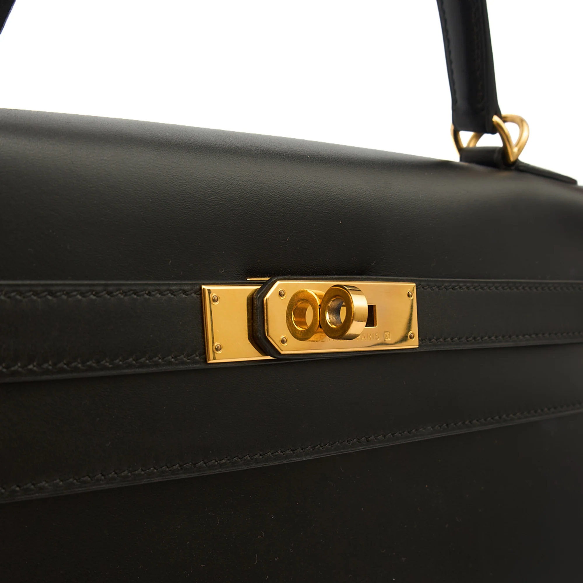 Picture of Hermes Top Handle Kelly 32 in Black, Box Calf Leather