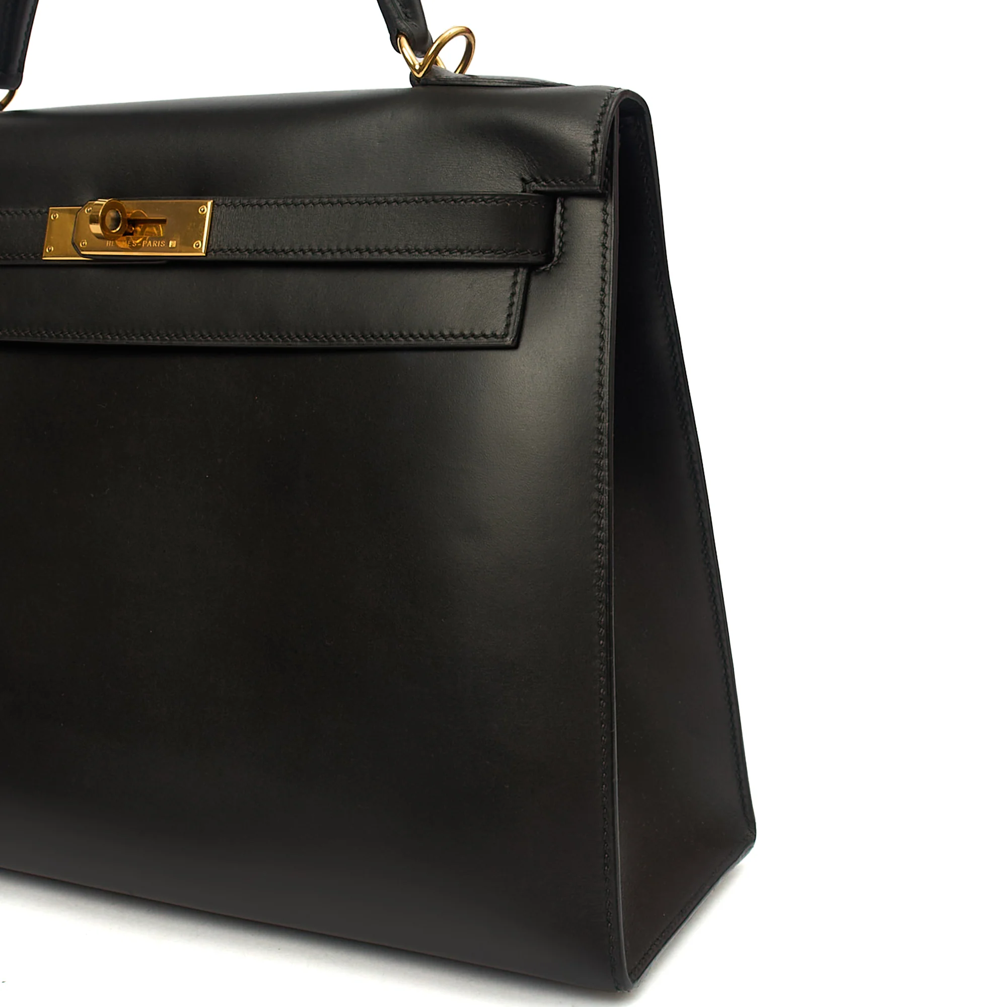 Picture of Hermes Top Handle Kelly 32 in Black, Box Calf Leather