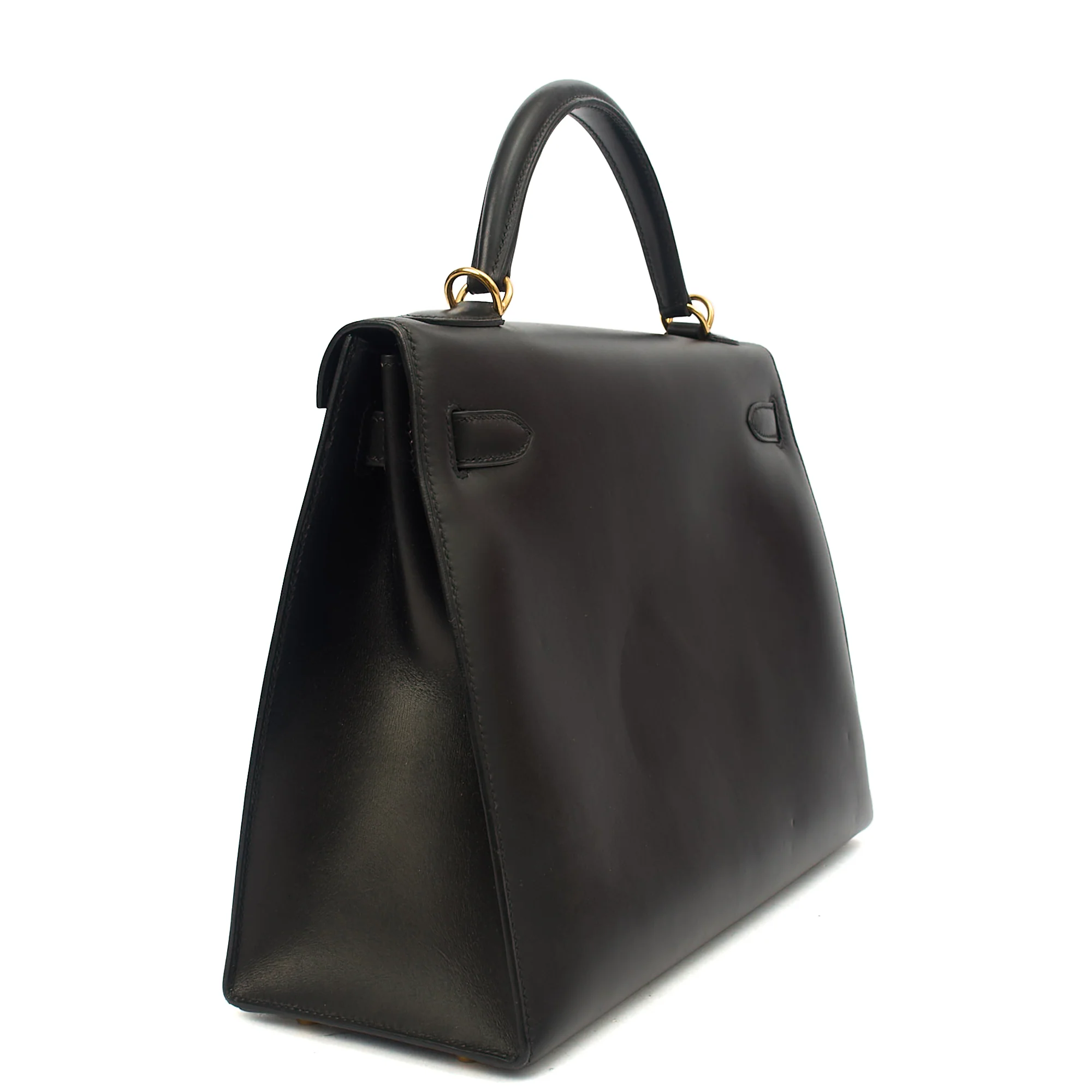 Picture of Hermes Top Handle Kelly 32 in Black, Box Calf Leather