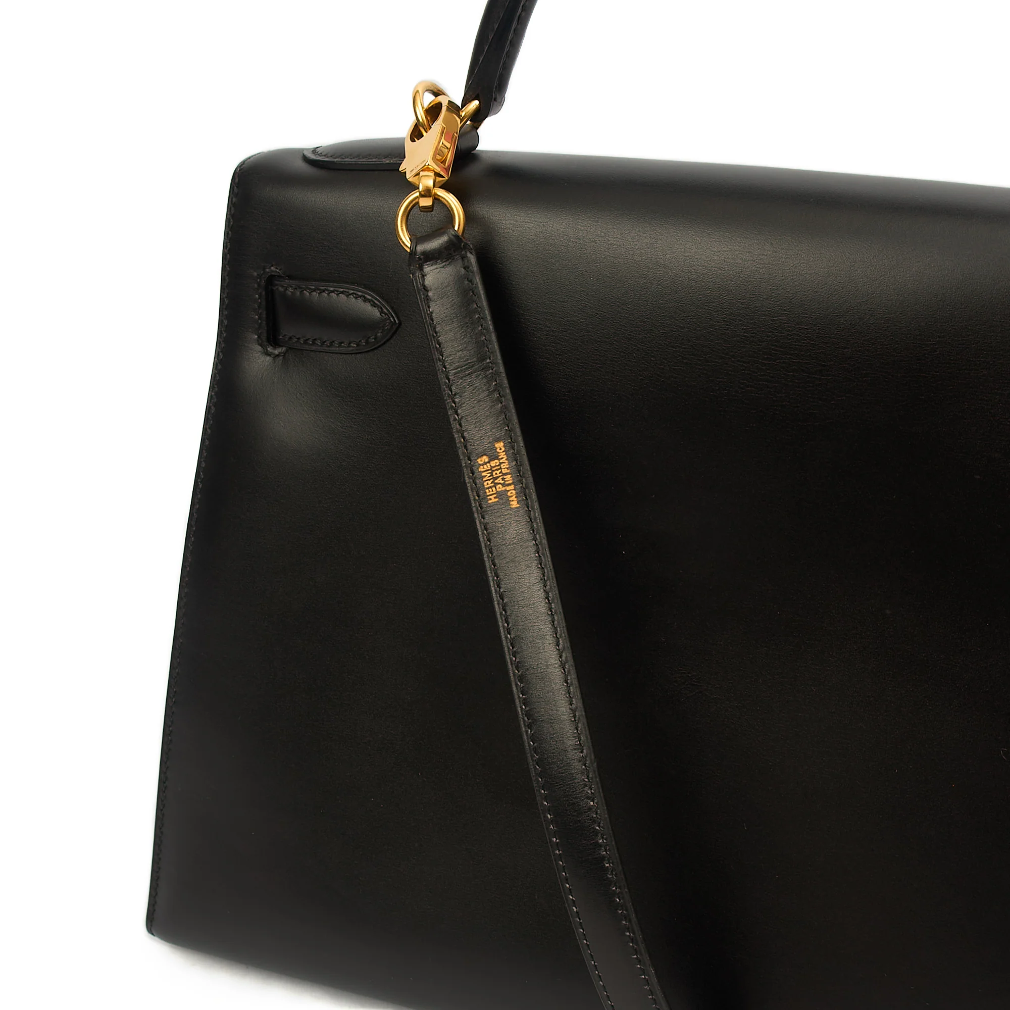 Picture of Hermes Top Handle Kelly 32 in Black, Box Calf Leather