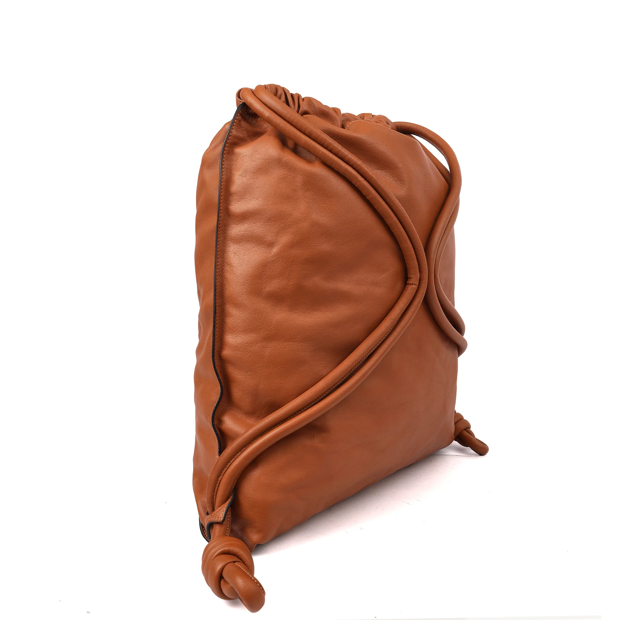 Picture of Loewe Backpack Yago Backpack in Brown, Leather