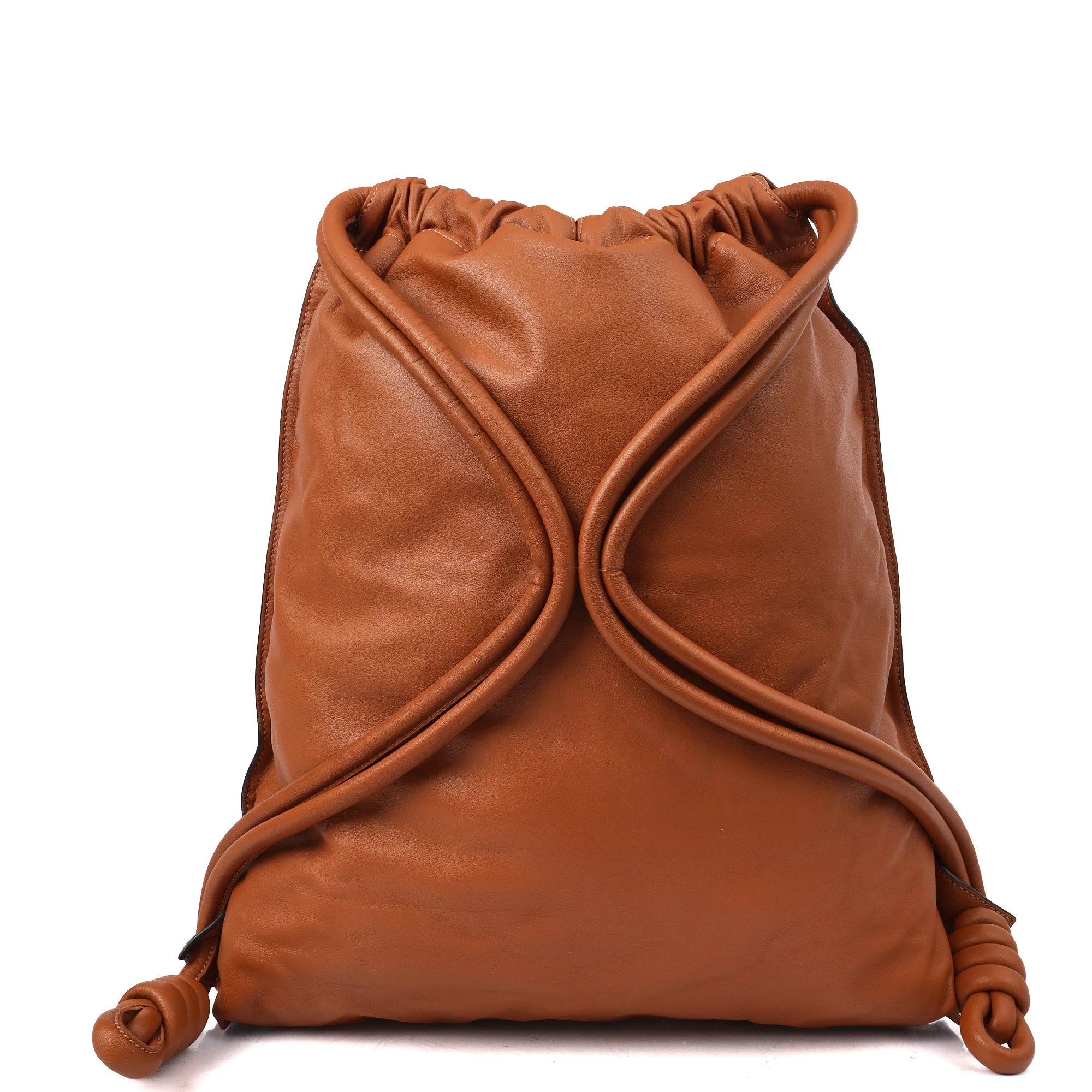 Picture of Loewe Backpack Yago Backpack in Brown, Leather