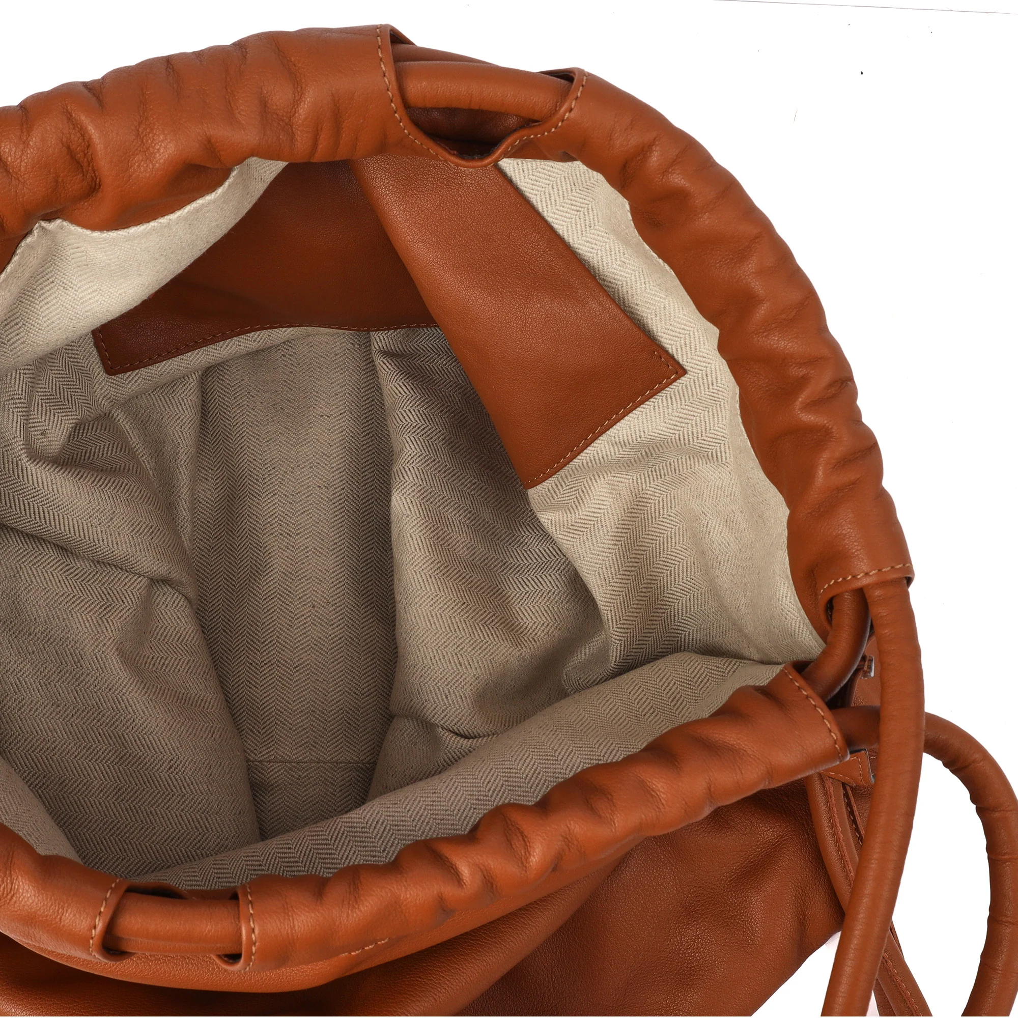 Picture of Loewe Backpack Yago Backpack in Brown, Leather