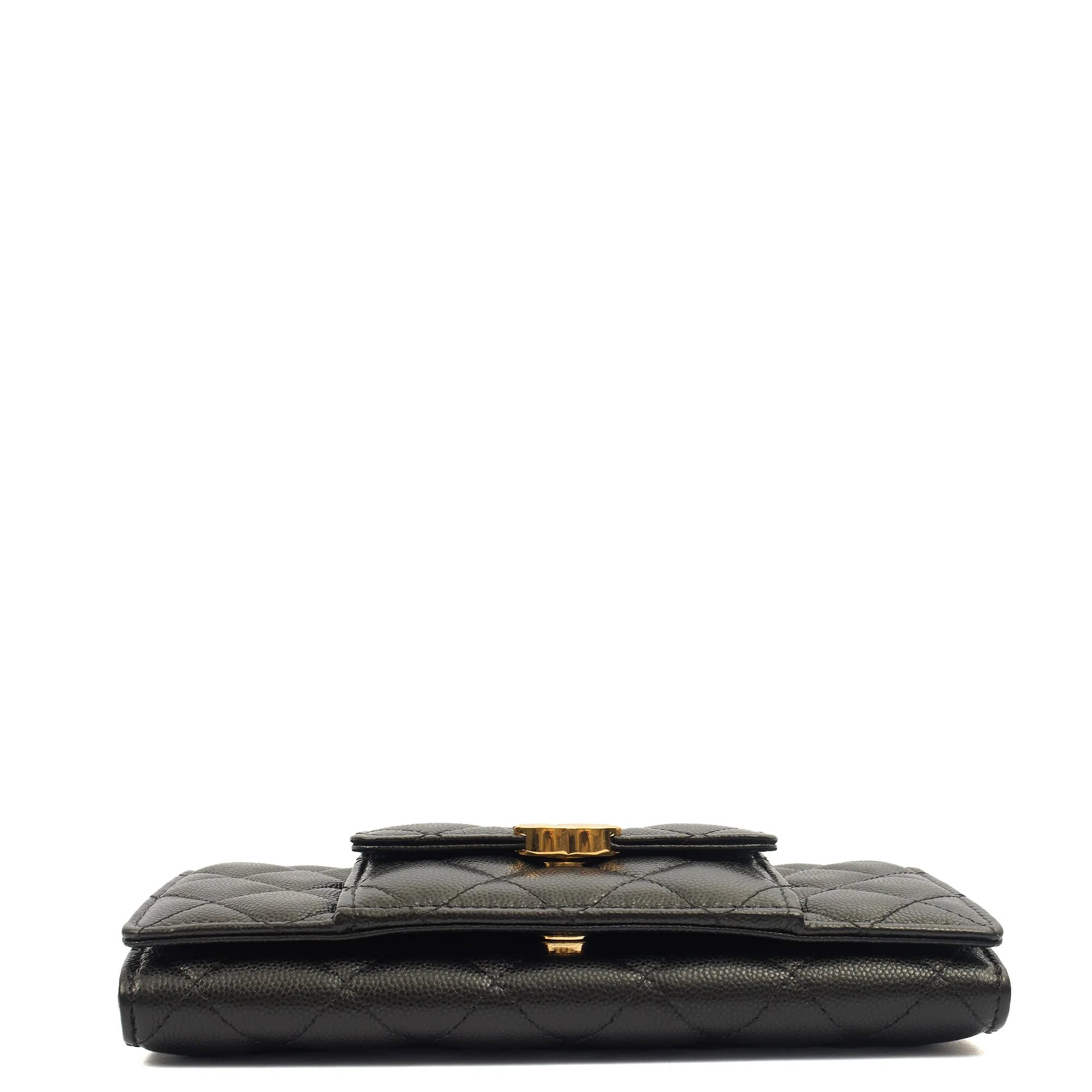 Picture of Chanel Cross Body Wallet on Chain in Black, Caviar Leather