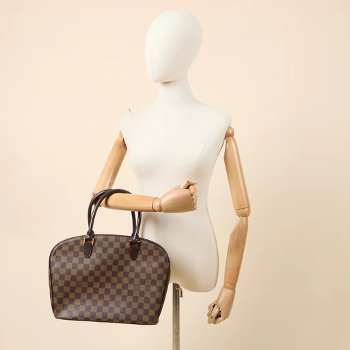 Picture of Louis Vuitton Top Handle Saria in Damier Ebene, Canvas