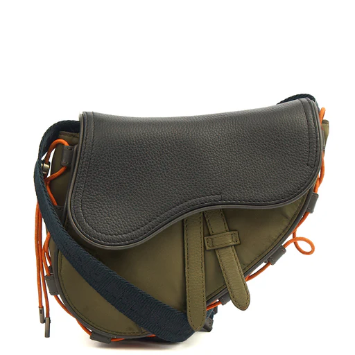 Picture of Christian Dior Mini Bag Mini Saddle in Green, Fabric