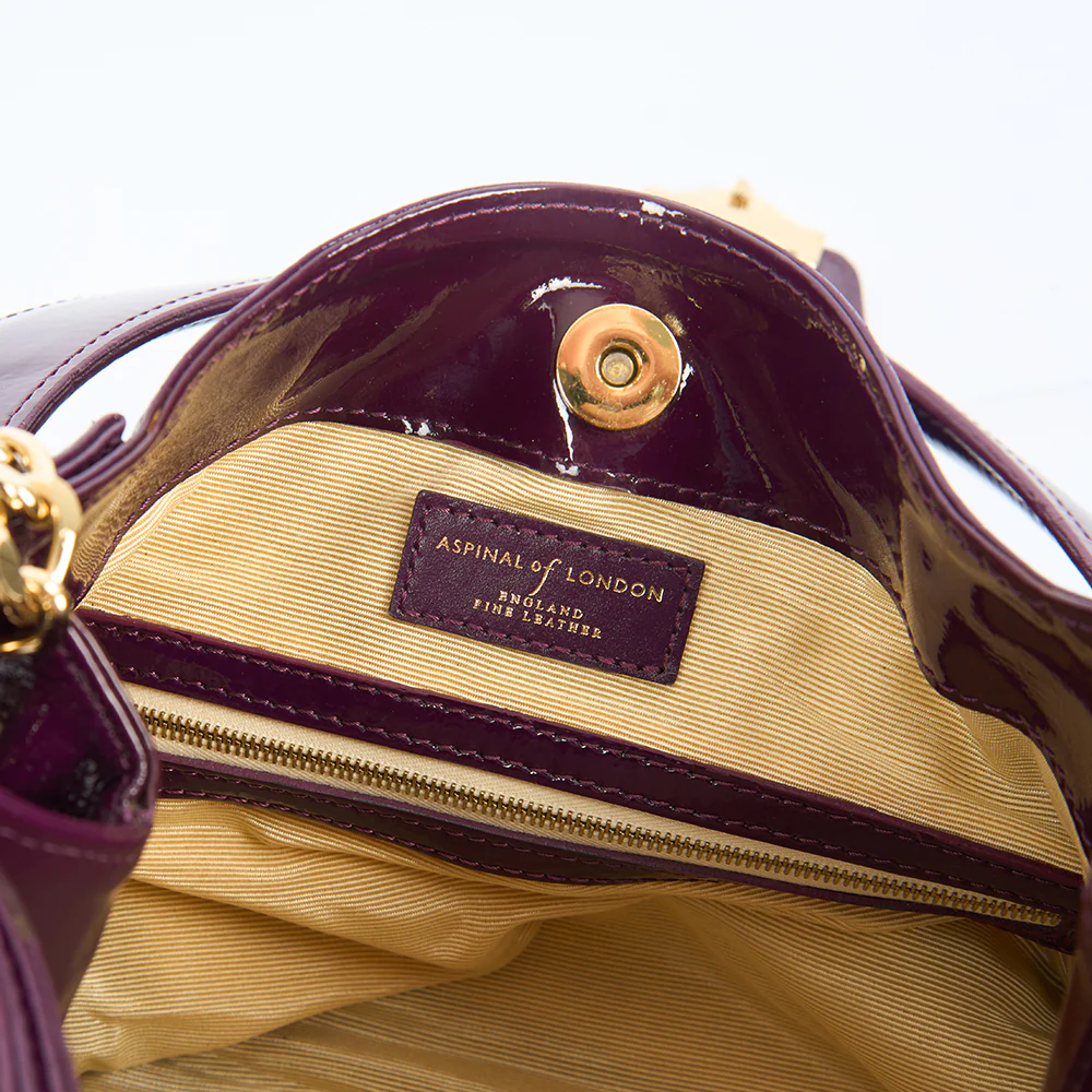 Picture of Aspinal of London Tote Barbarella in Purple, Leather