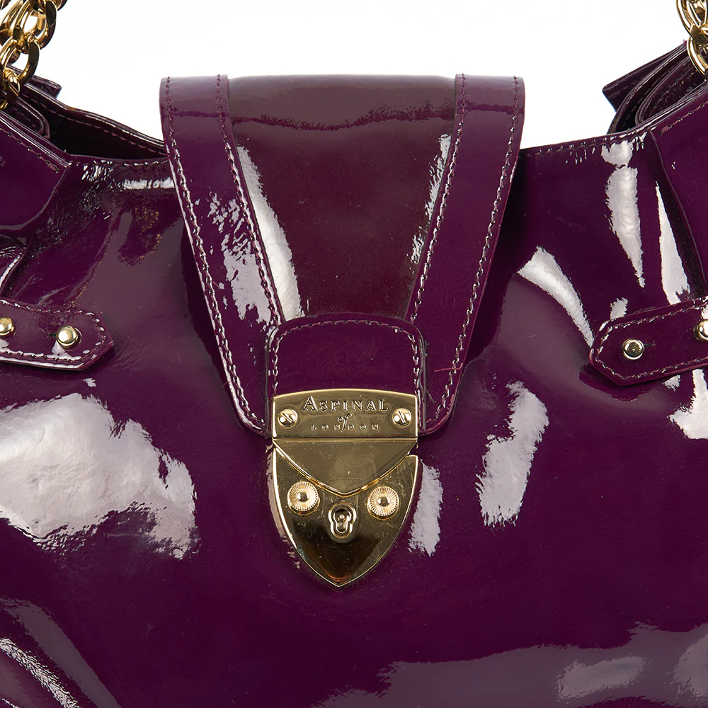 Picture of Aspinal of London Tote Barbarella in Purple, Leather