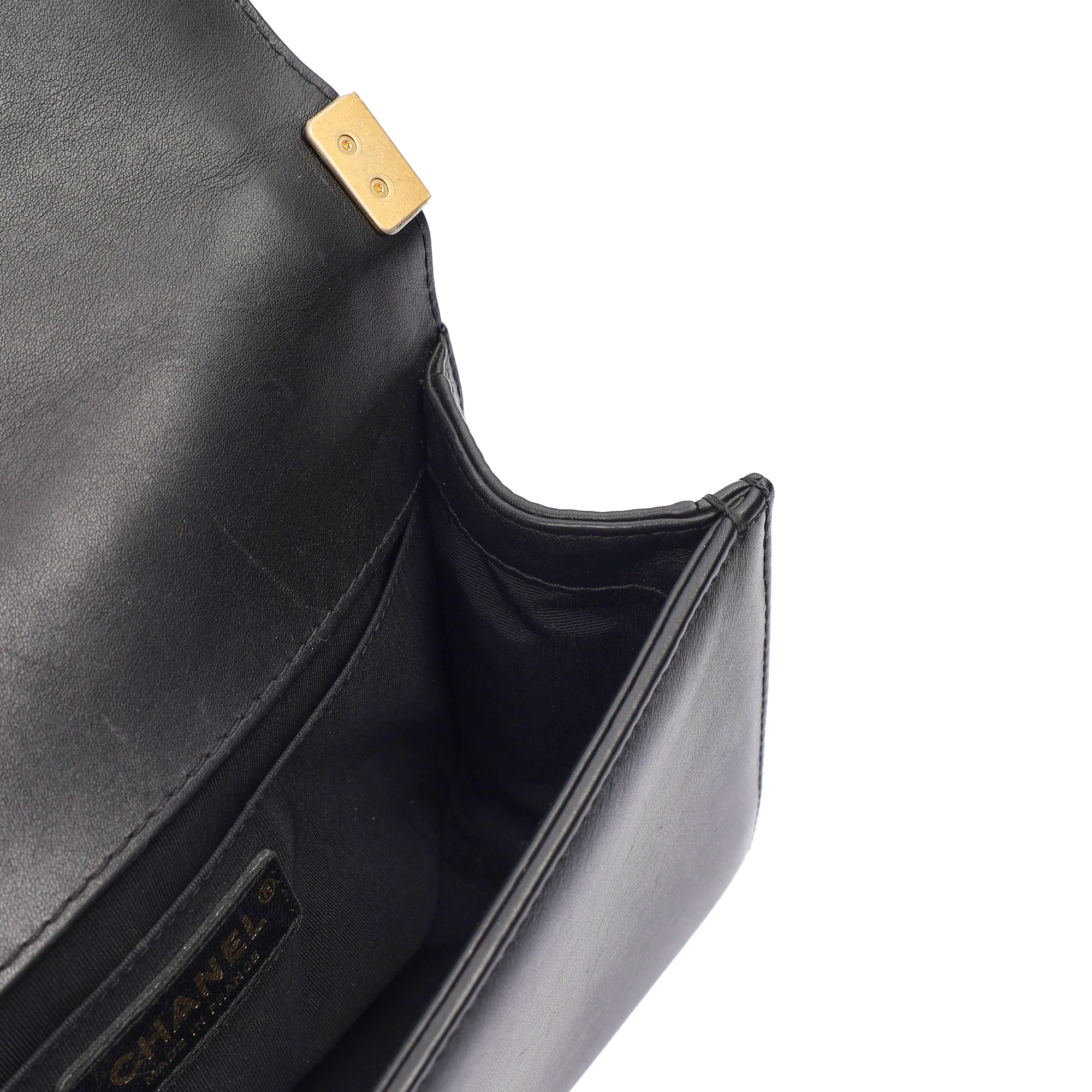 Picture of Chanel Shoulder Bag Boy Top Handle - Medium in Black, Calfskin Leather