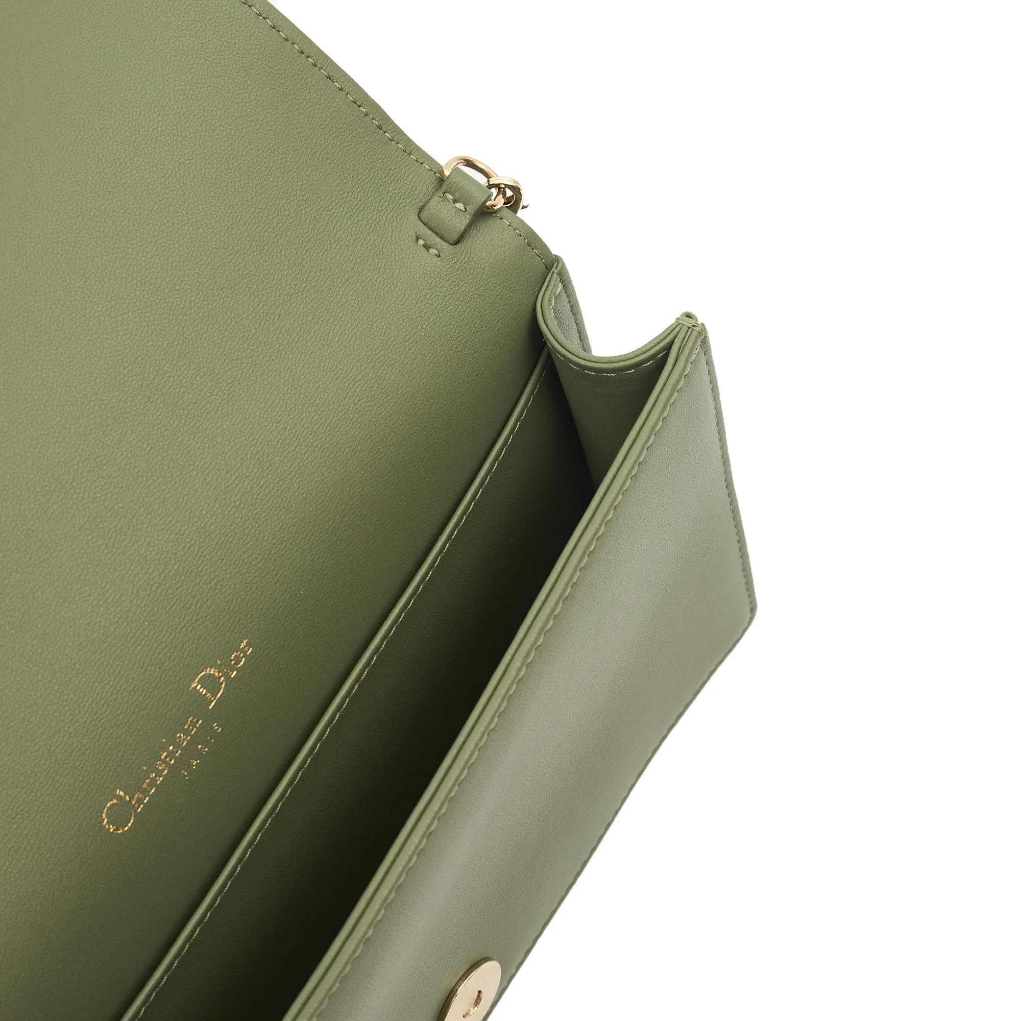 Picture of Christian Dior Cross Body Lady Dior Pouch in Green, Leather