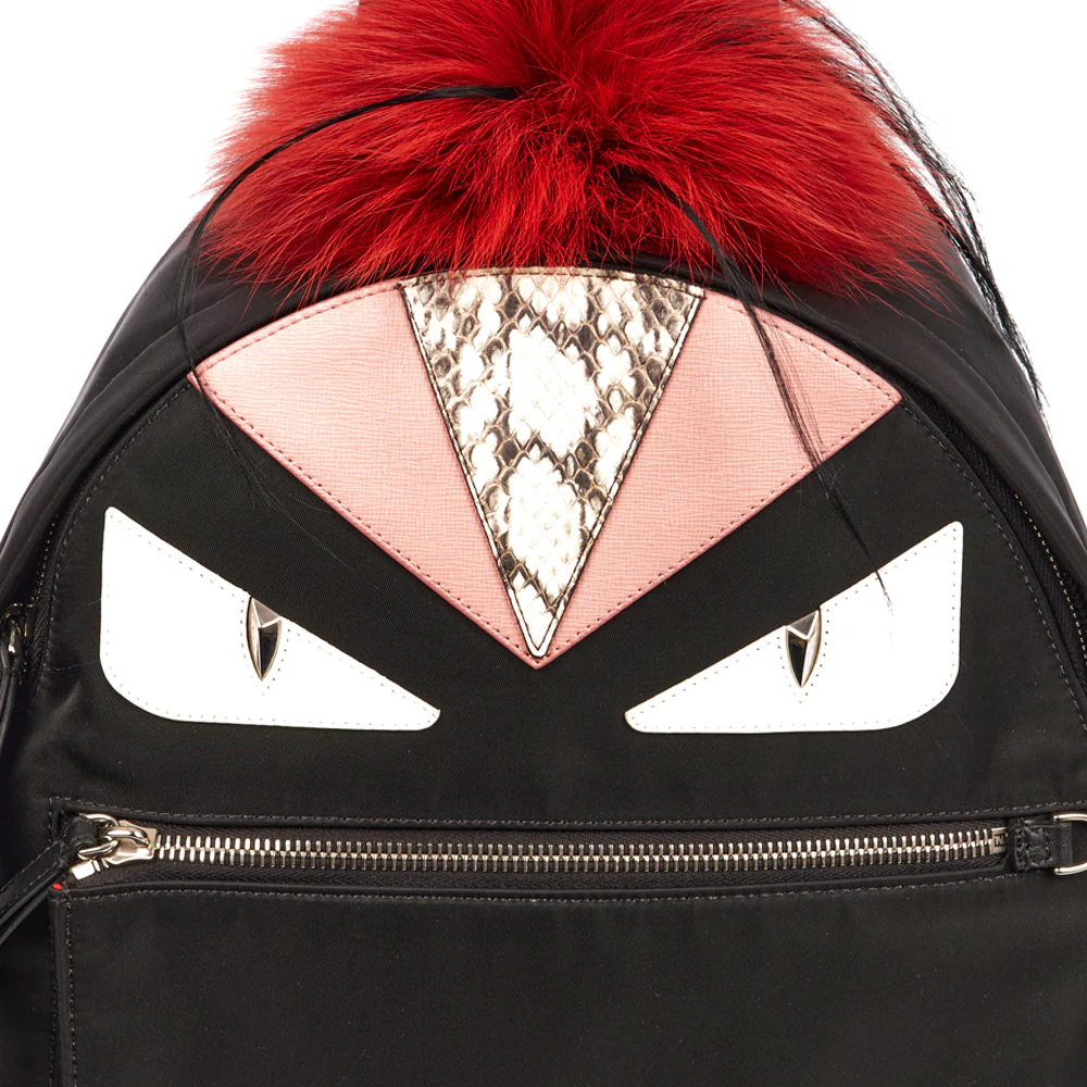 Picture of Fendi Monster Backpack in Black, Fabric