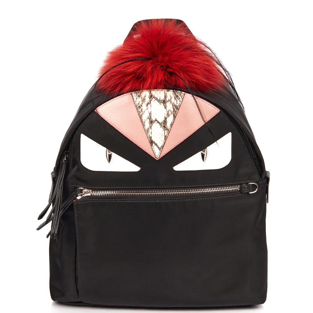 Picture of Fendi Monster Backpack in Black, Fabric