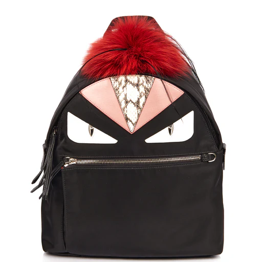 Picture of Fendi Monster Backpack in Black, Fabric