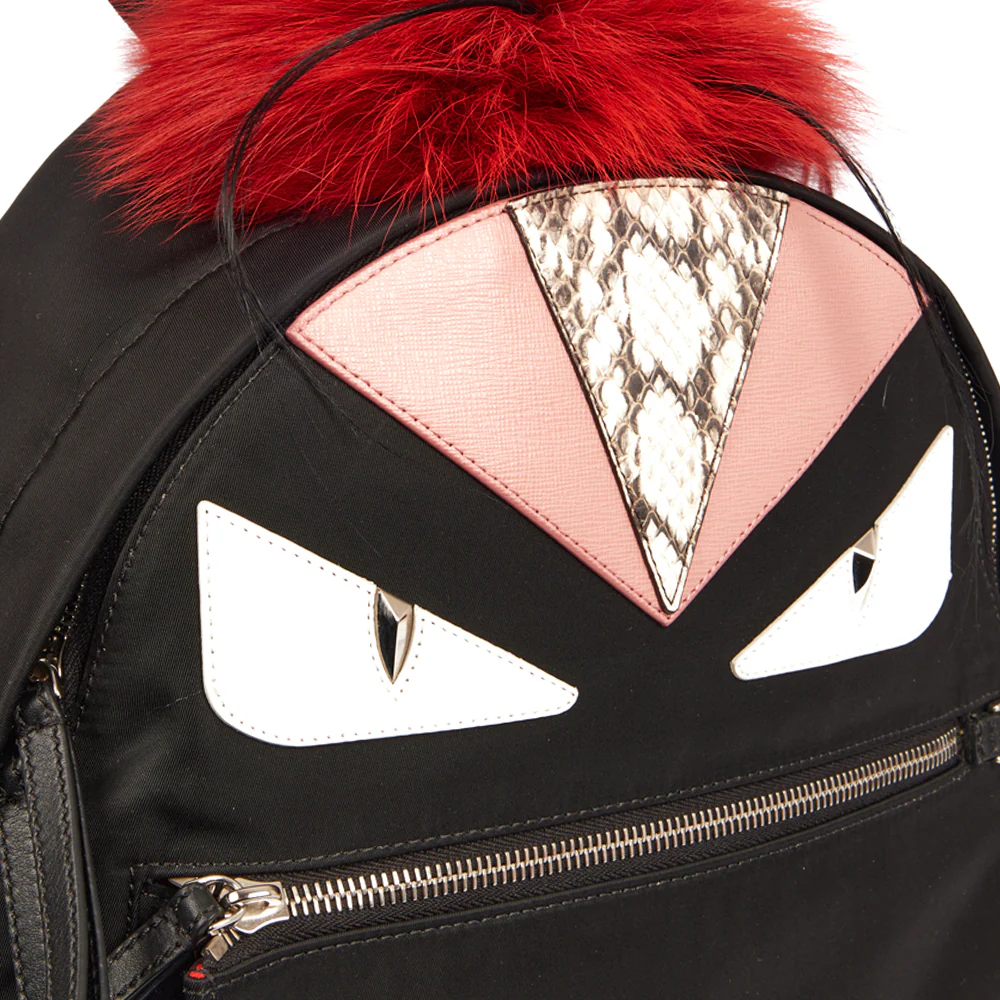 Picture of Fendi Monster Backpack in Black, Fabric