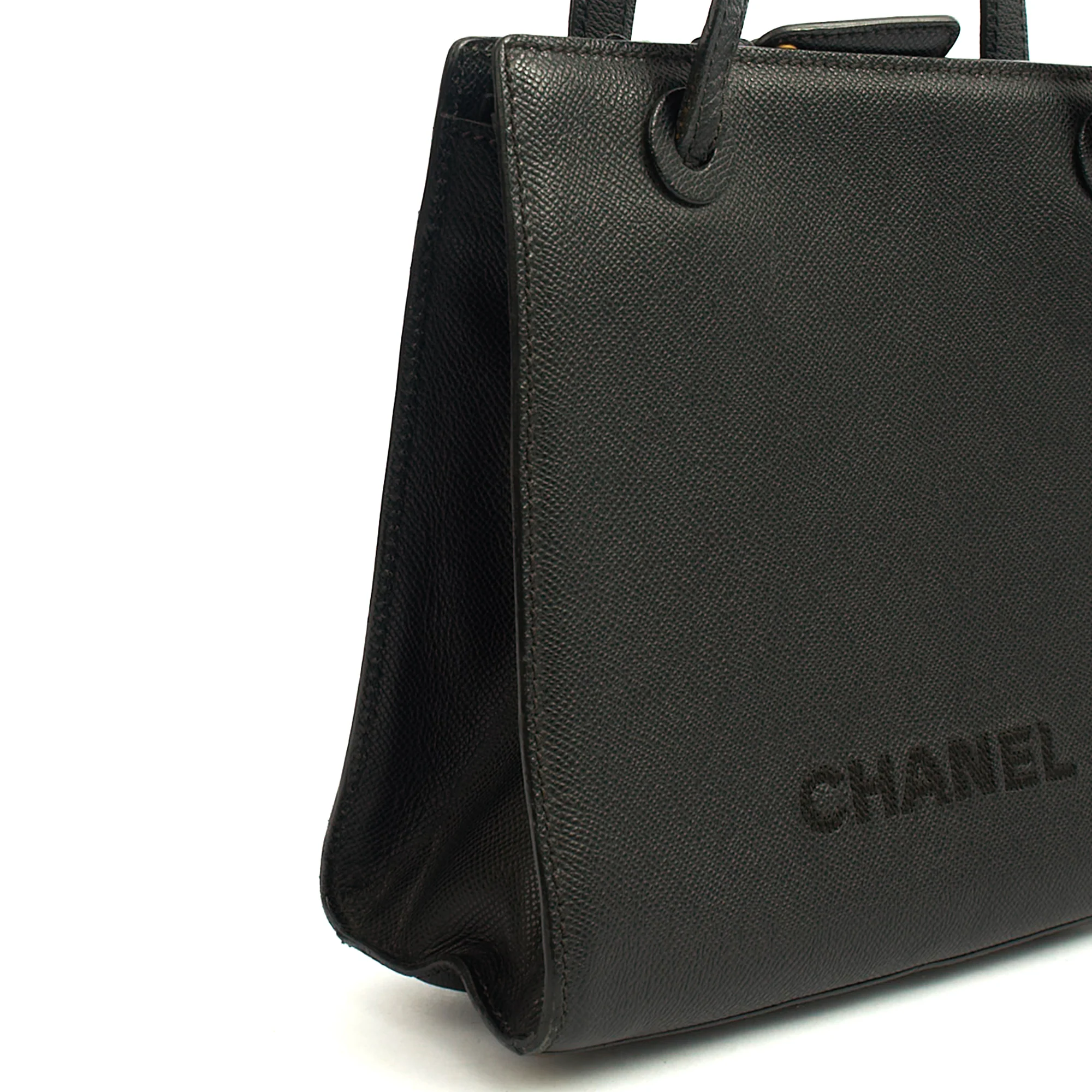Picture of Chanel Tote Vintage Tote in Black, Caviar Leather
