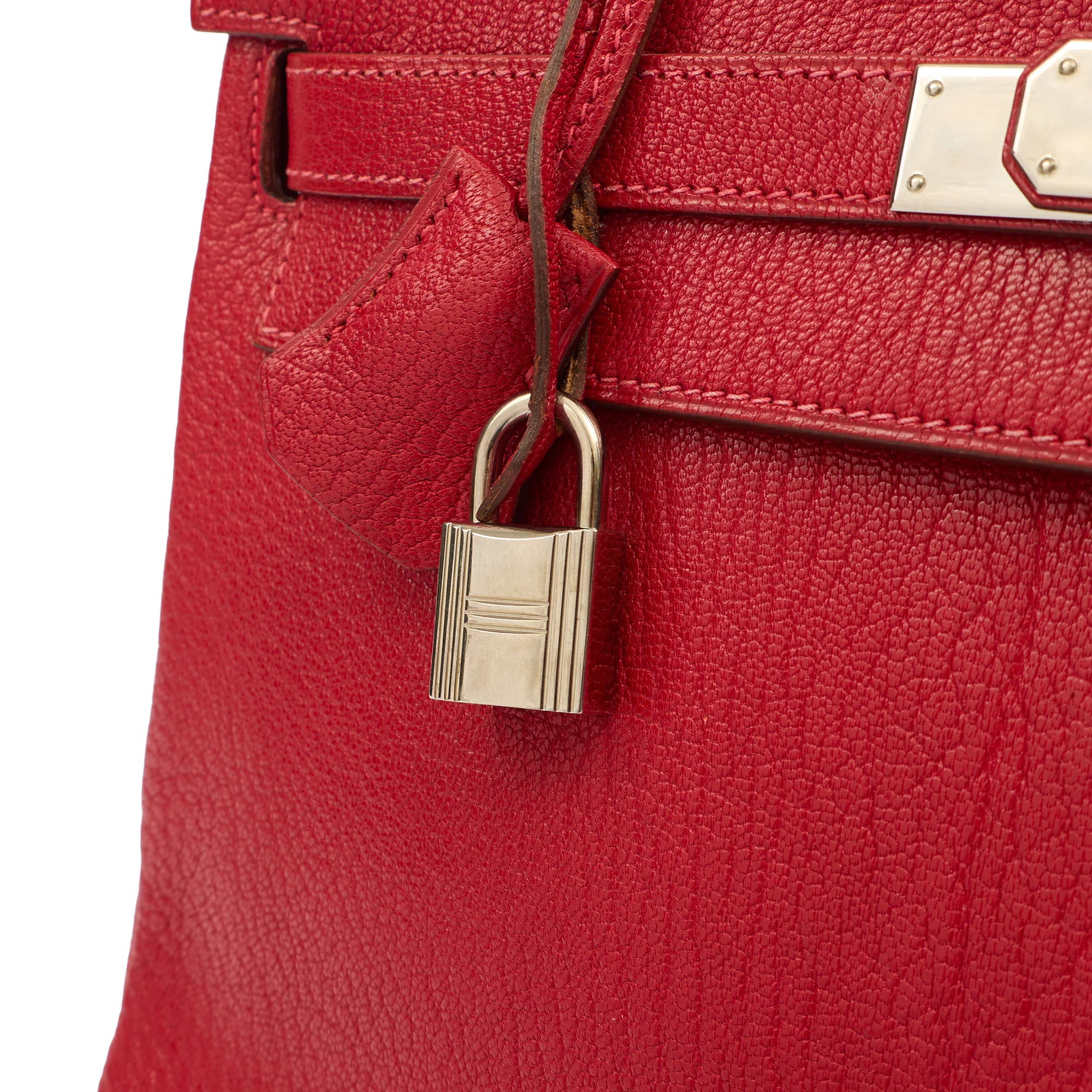 Picture of Hermes Top Handle Kelly 32 in Rouge Casaque, Chevre de Coromandel Leather