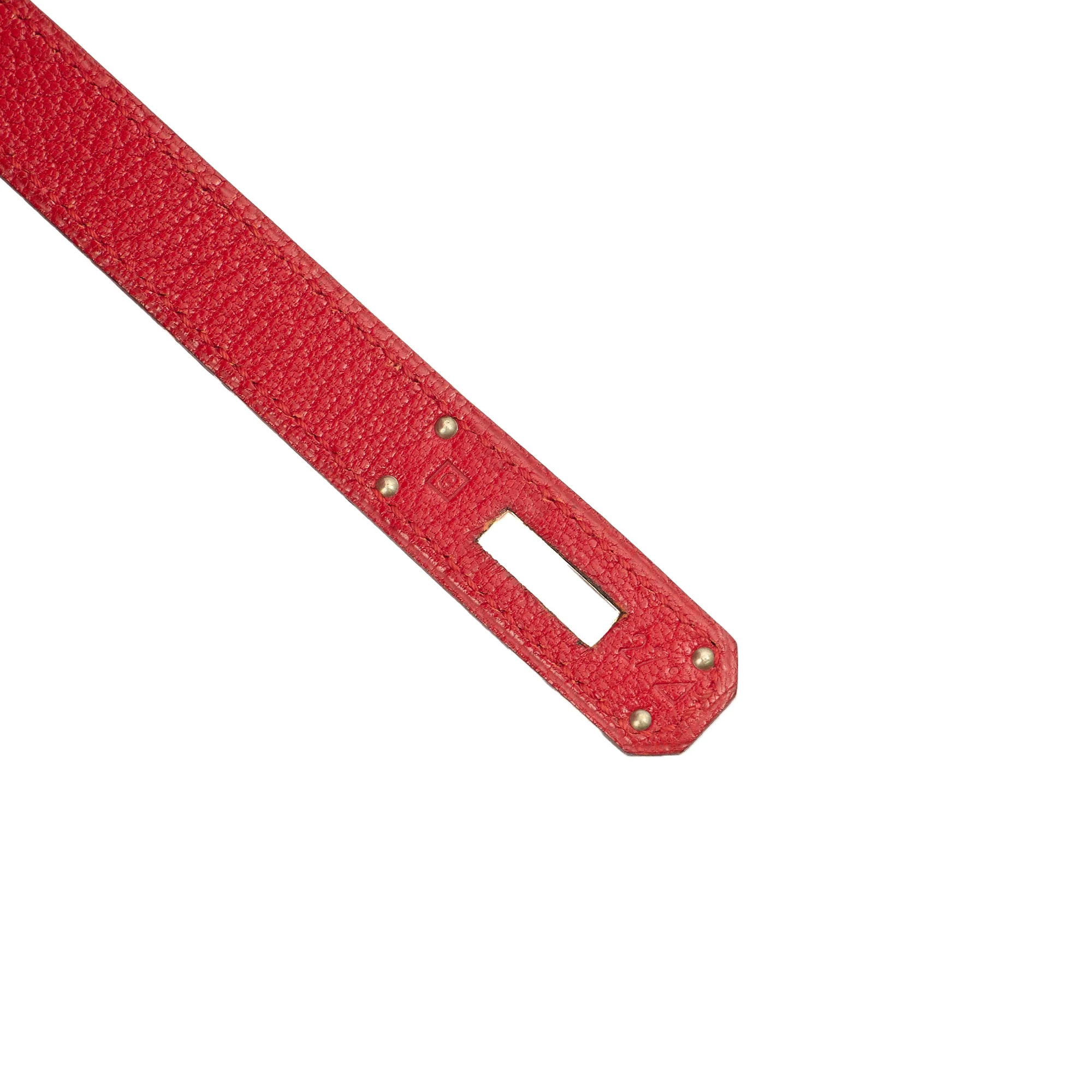 Picture of Hermes Top Handle Kelly 32 in Rouge Casaque, Chevre de Coromandel Leather