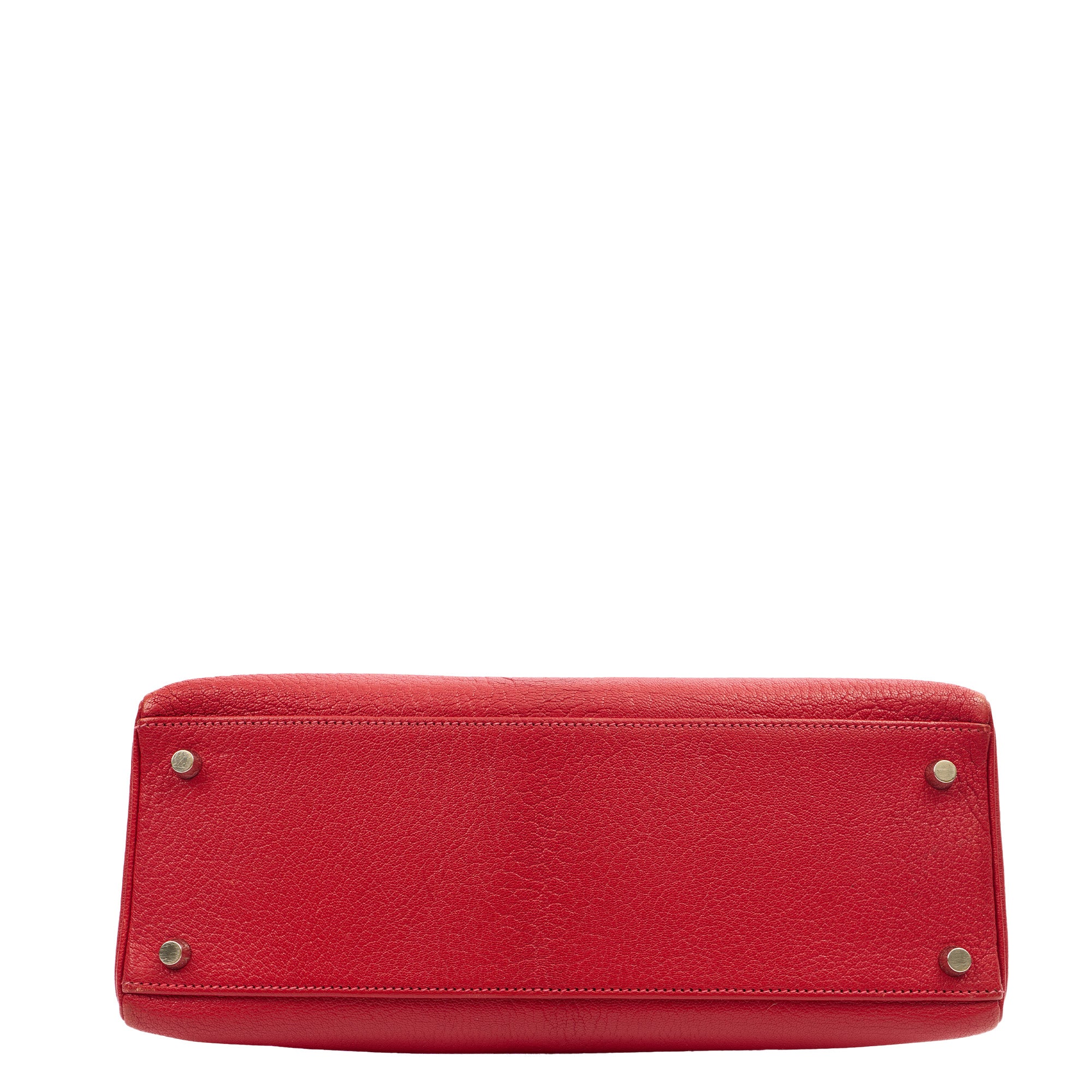 Picture of Hermes Top Handle Kelly 32 in Rouge Casaque, Chevre de Coromandel Leather