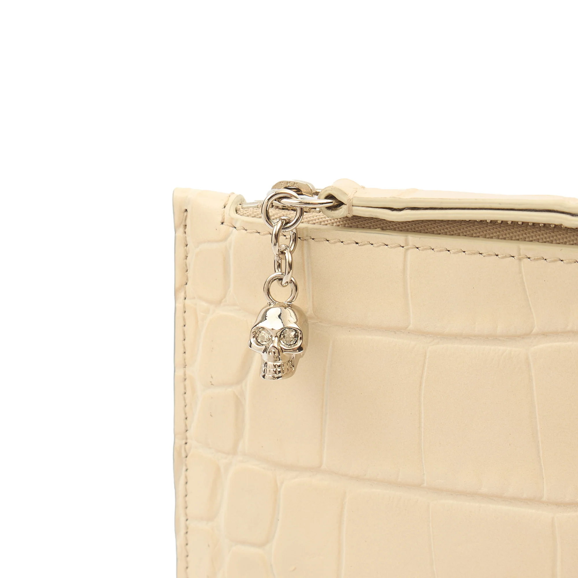 Picture of Alexander McQueen Clutch Clutch  in Neutral, Exotic Effect Leather