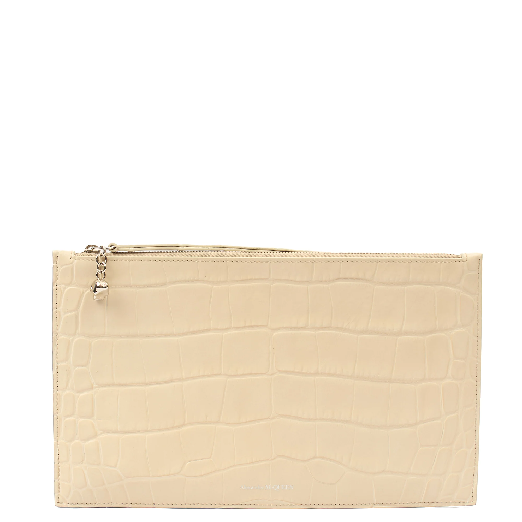 Picture of Alexander McQueen Clutch Clutch  in Neutral, Exotic Effect Leather