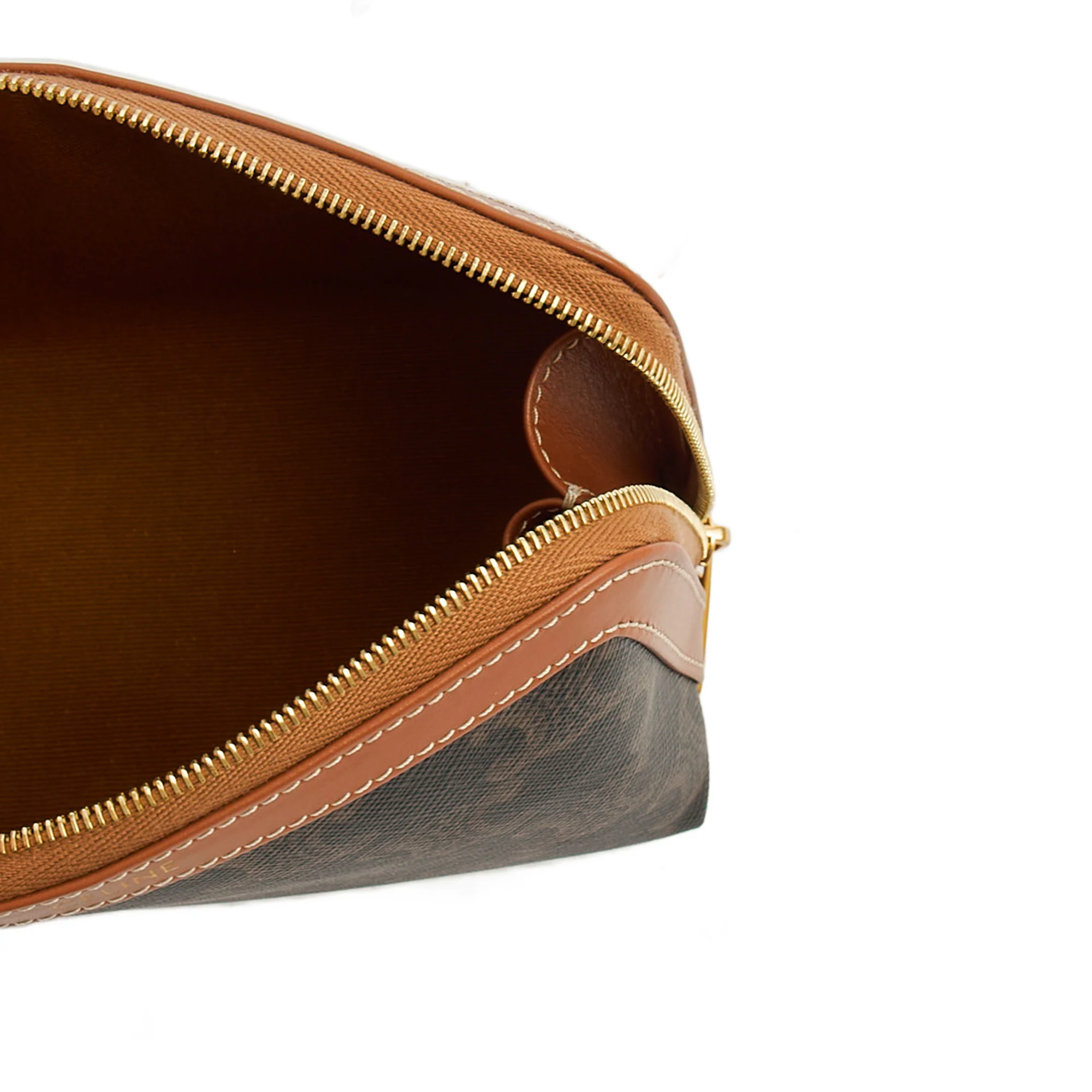 Picture of Celine Cosmetic Bag Zip Pouch in Brown, Box Calfskin