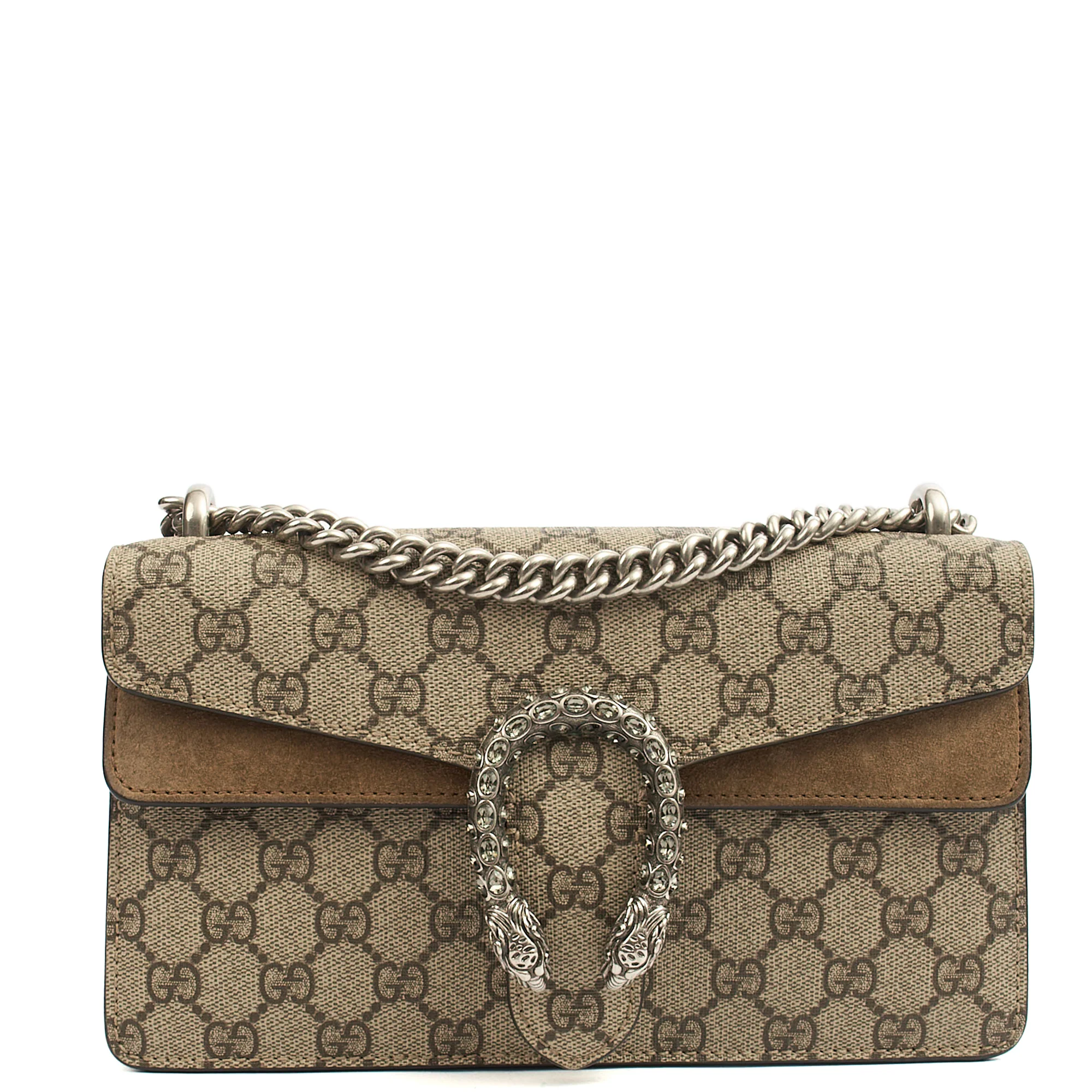 Picture of Gucci Cross Body Dionysus - Small in GG Supreme, Exotic Effect Leather