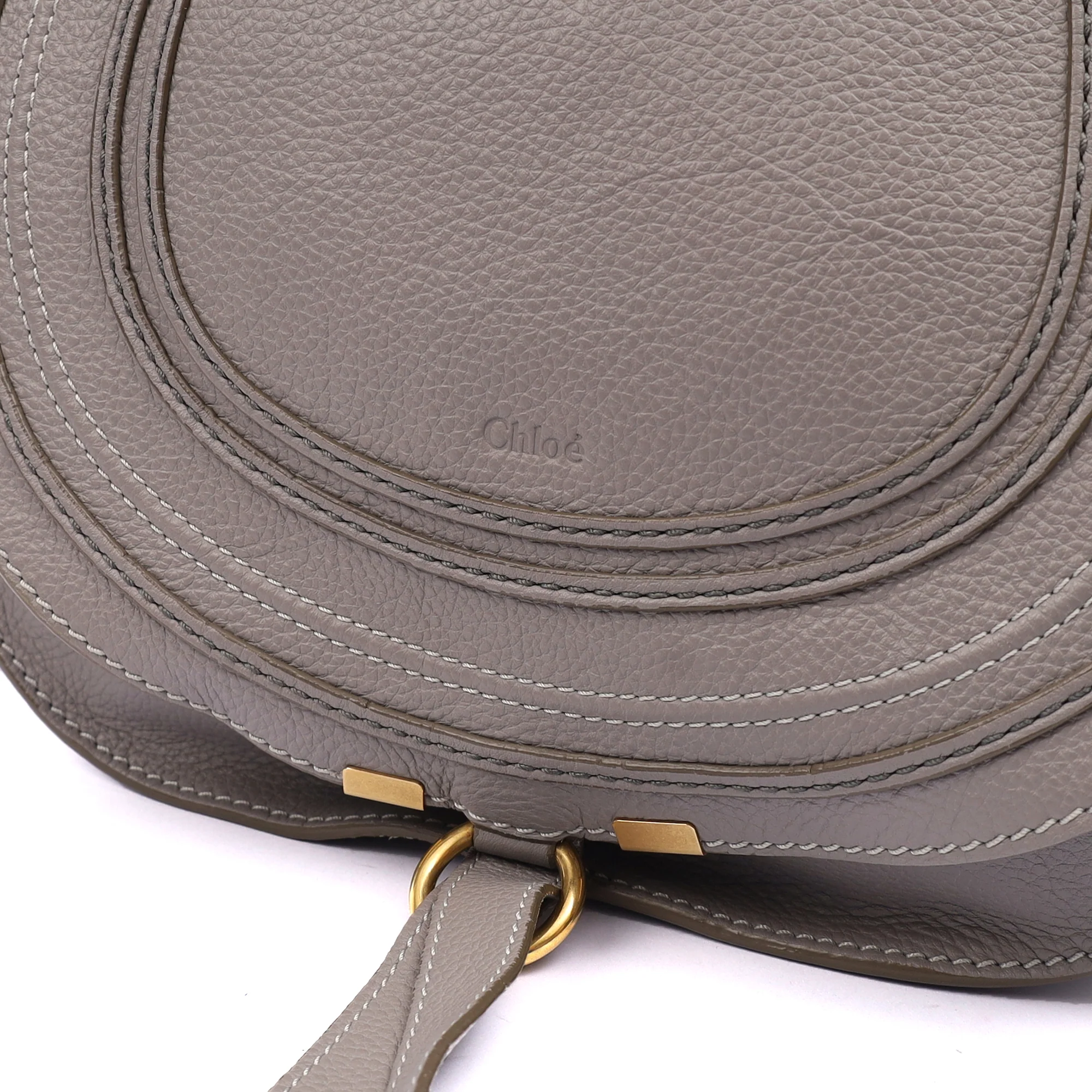 Picture of Chloe Cross Body Marcie - Large in Pastel Grey, Leather