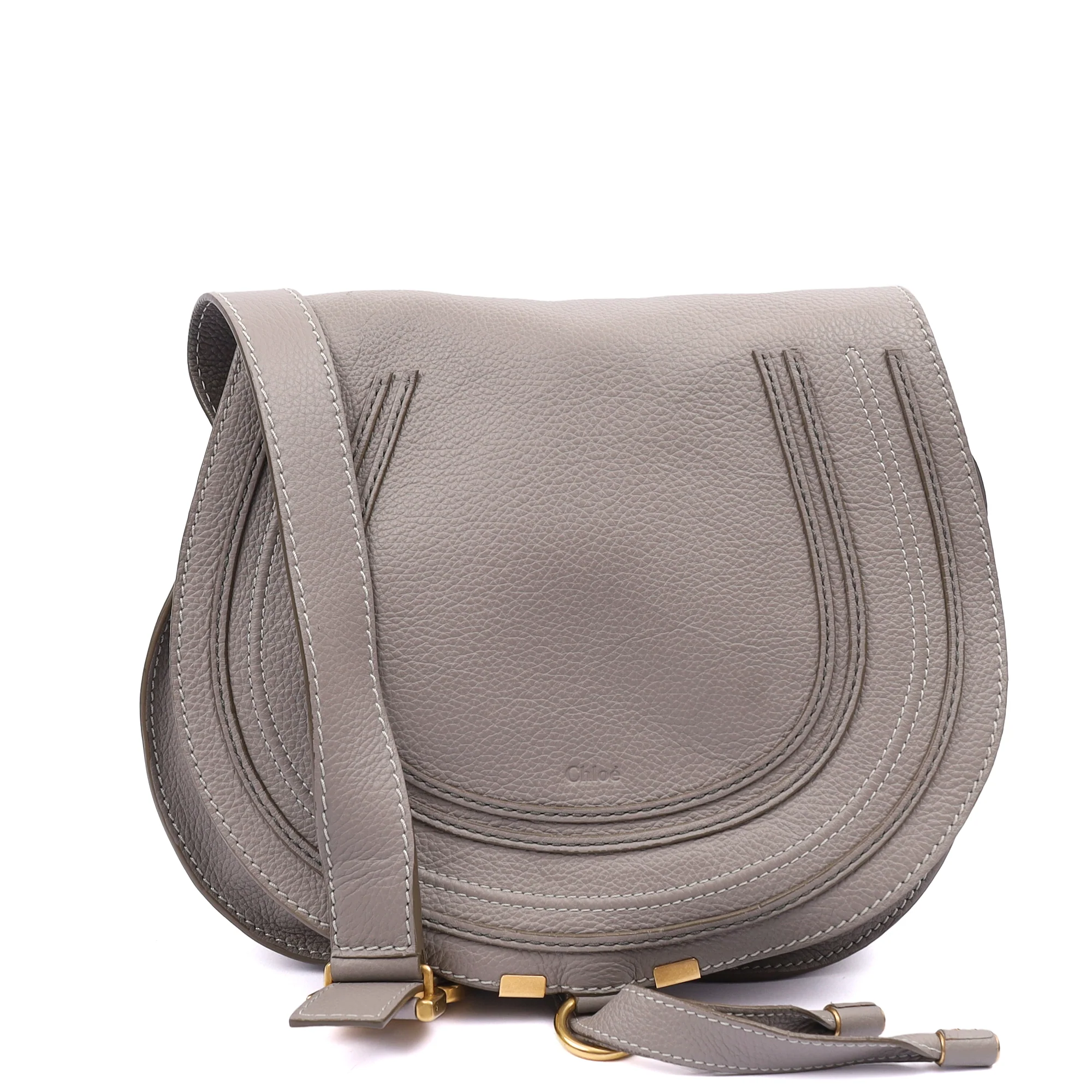Picture of Chloe Cross Body Marcie - Large in Pastel Grey, Leather