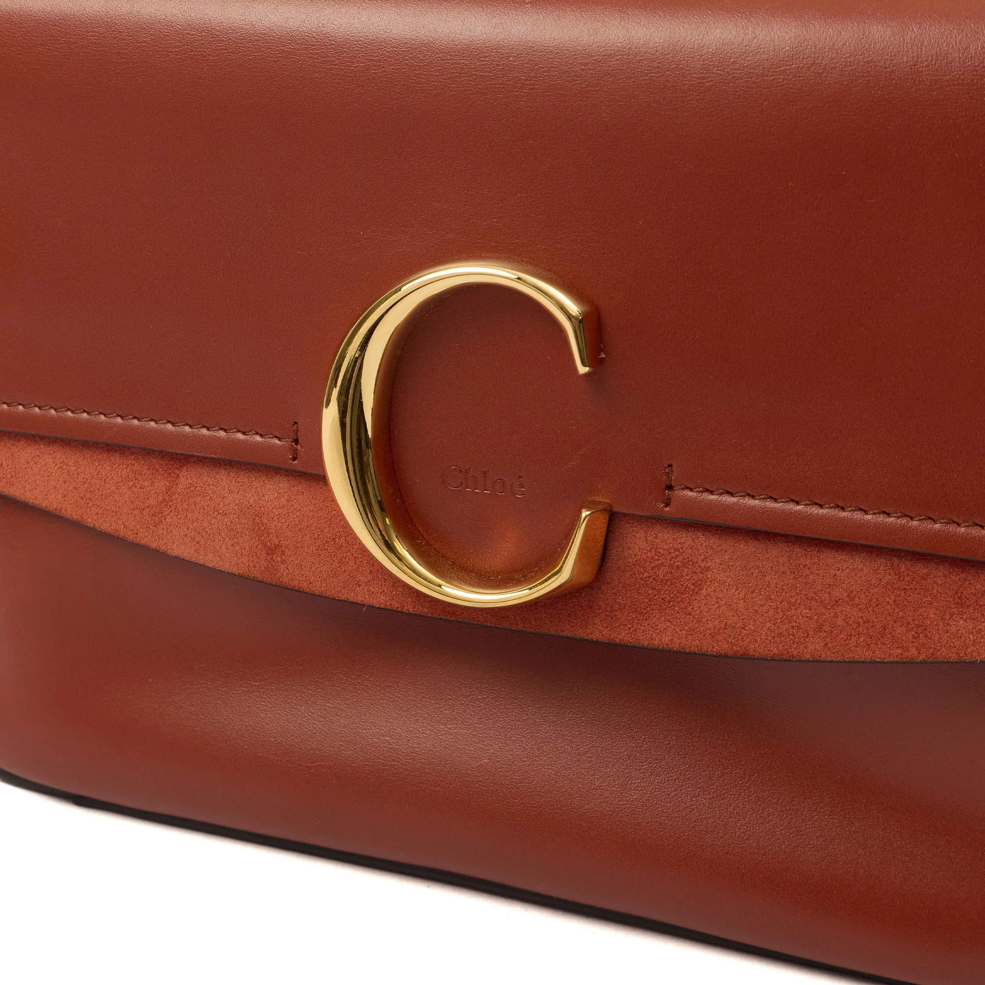 Picture of Chloe Shoulder Bag Chloe C - Medium in Sepia Brown, Calfskin Leather