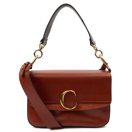 Picture of Chloe Shoulder Bag Chloe C - Medium in Sepia Brown, Calfskin Leather