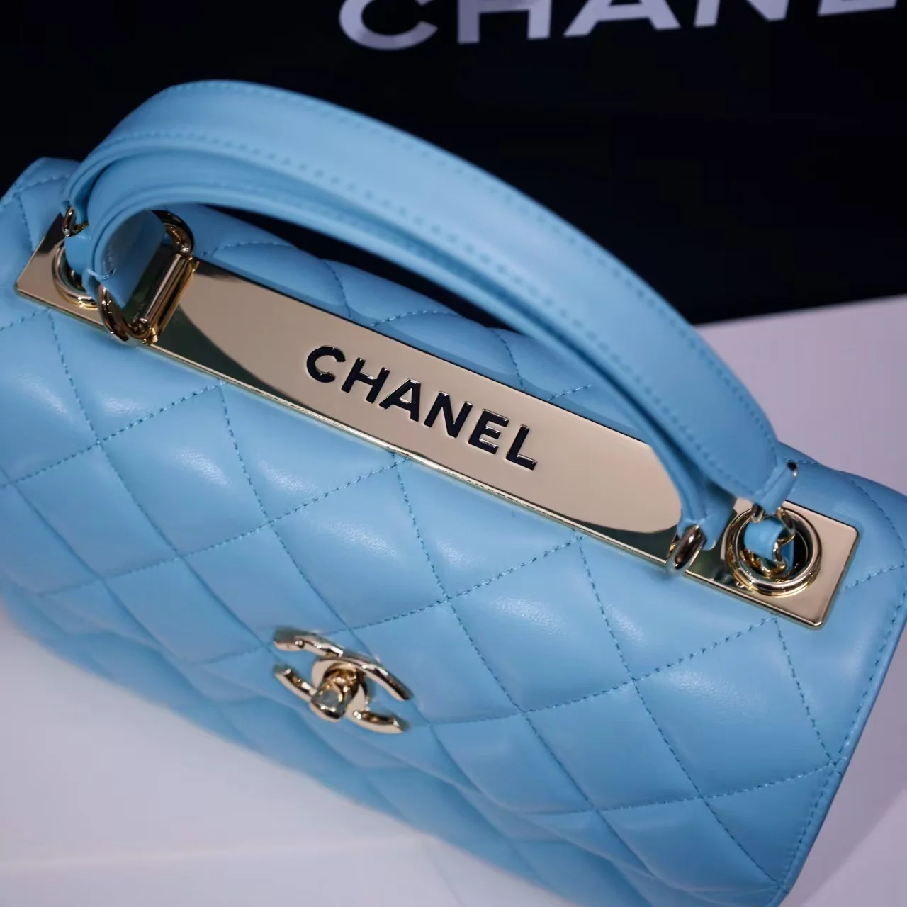 Chanel Trendy Large Bag 25cm in Light Blue