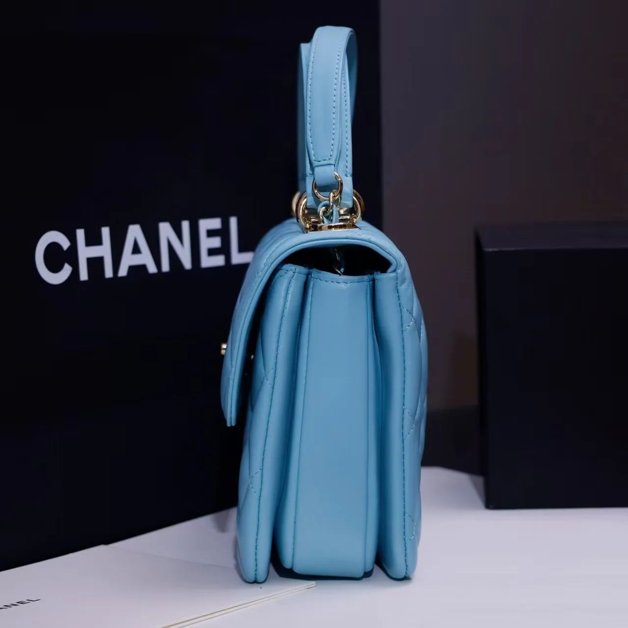 Chanel Trendy Large Bag 25cm in Light Blue
