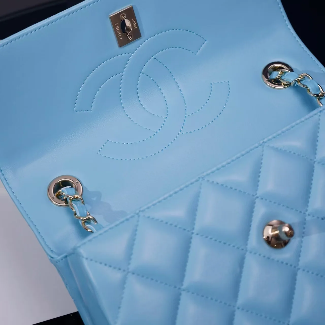 Chanel Trendy Large Bag 25cm in Light Blue